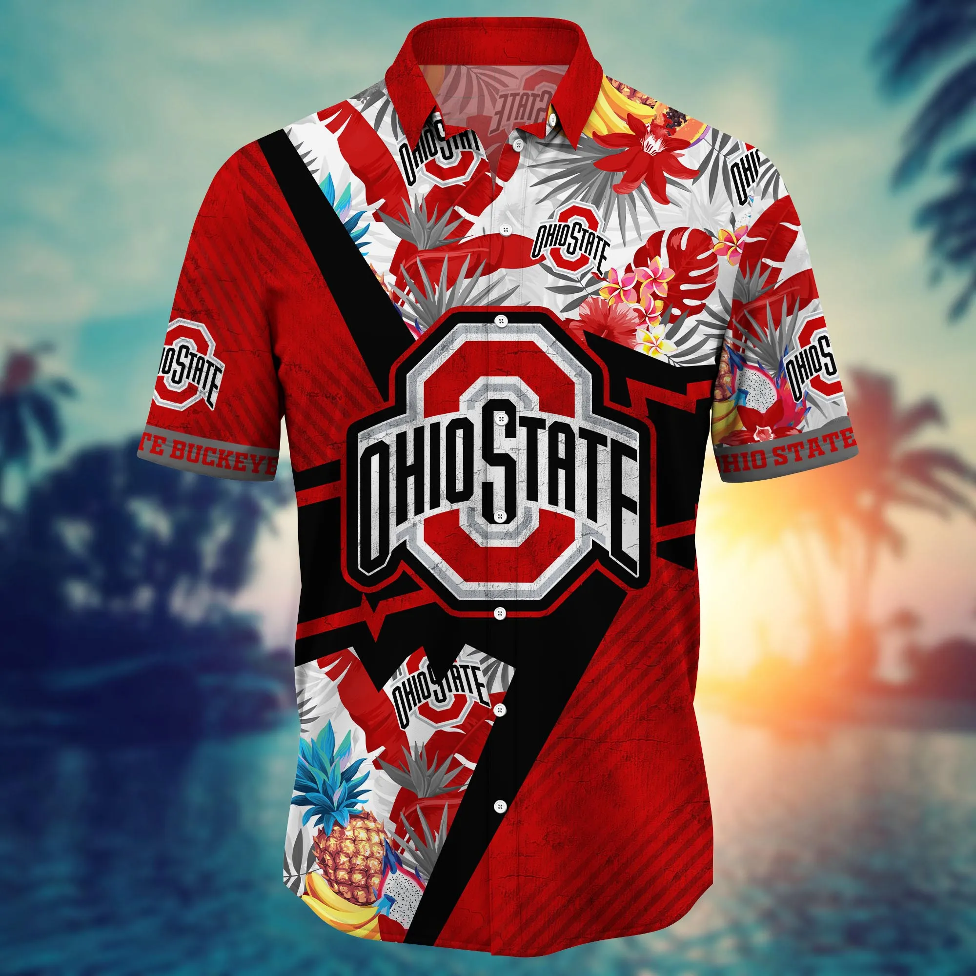Ohio State Buckeyes NCAA Hawaiian Shirt Long Days Aloha Shirt