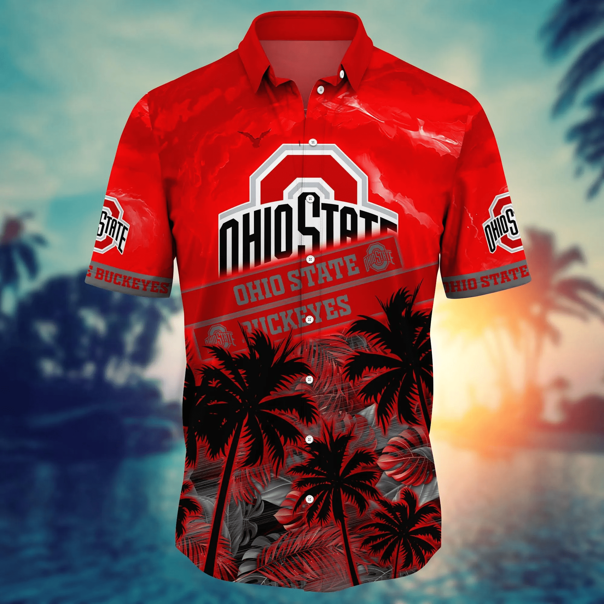 Ohio State Buckeyes NCAA Hawaiian Shirt Seafront Aloha Shirt