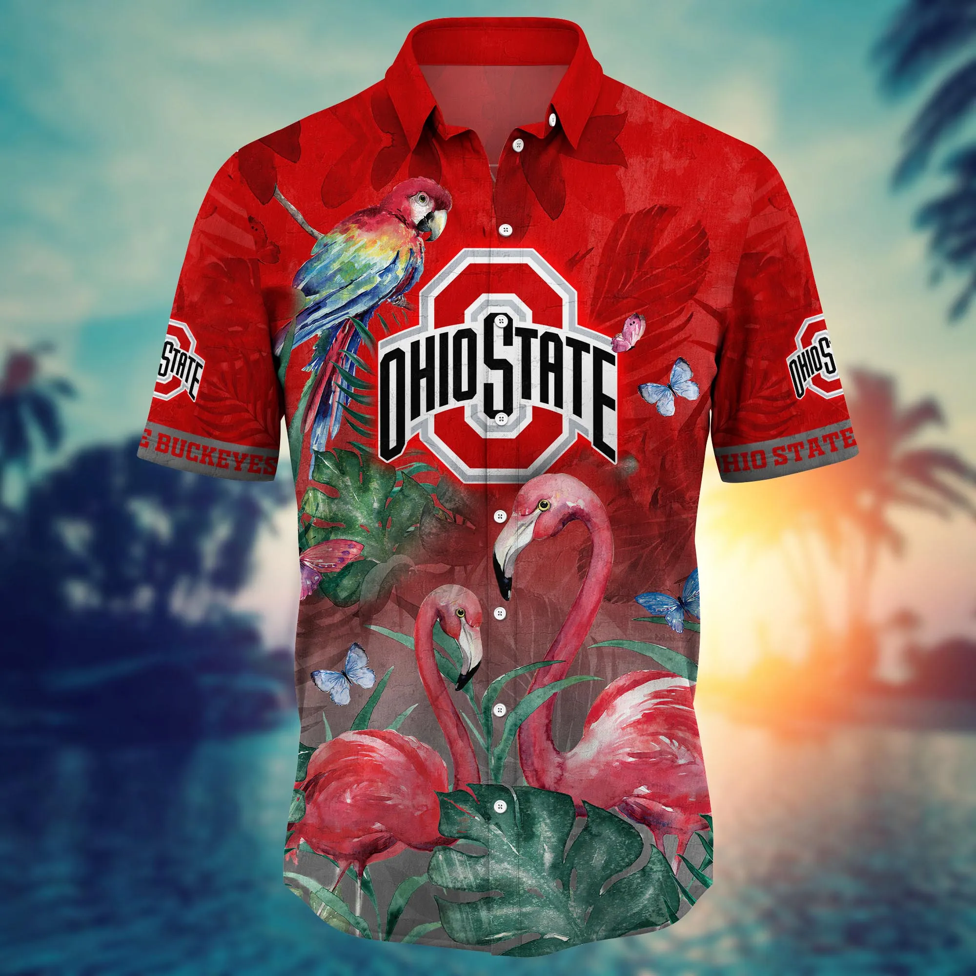Ohio State Buckeyes NCAA Hawaiian Shirt Sun Dresses Aloha Shirt