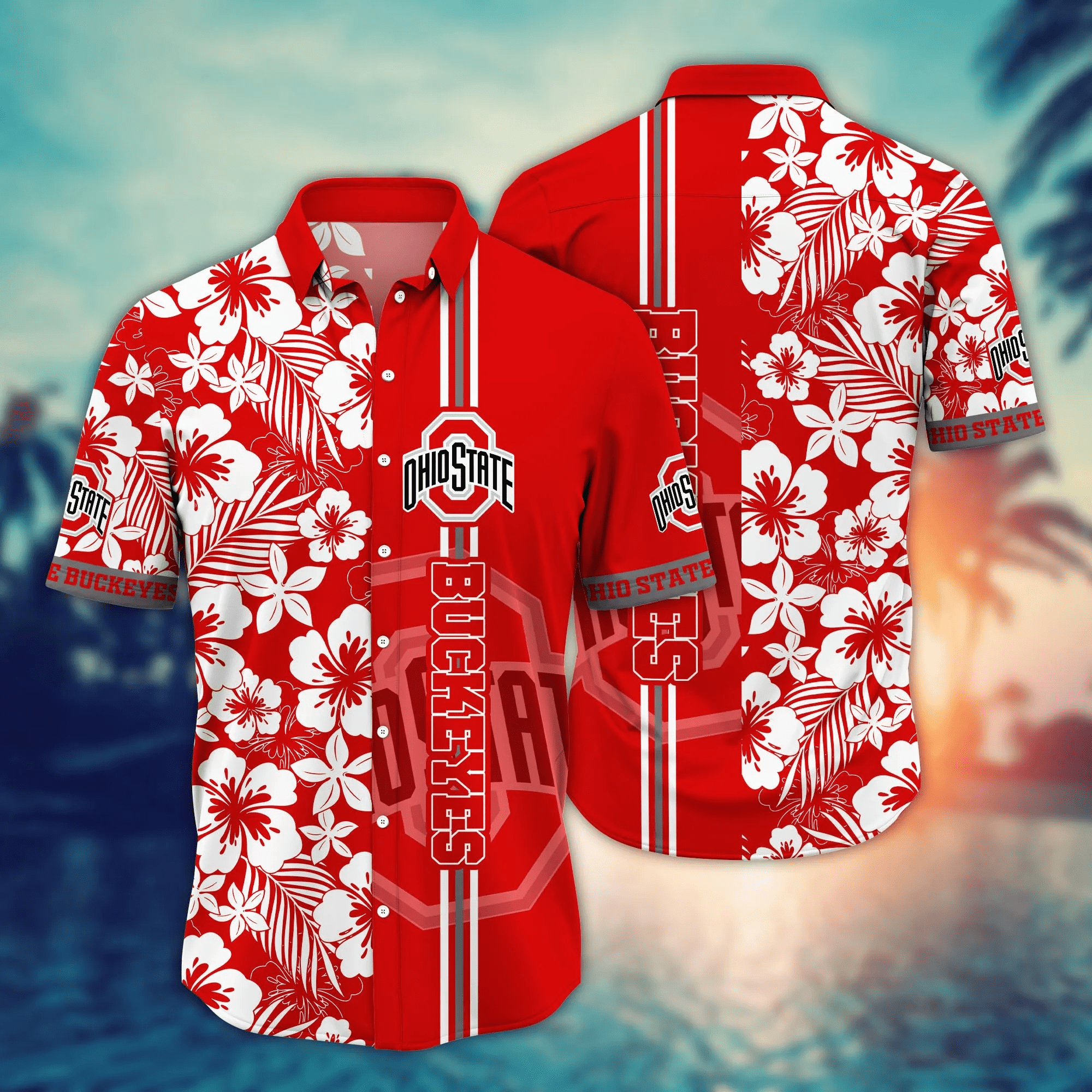 Ohio State Buckeyes NCAA Hawaiian Shirt Vacation Spotstime Aloha Shirt