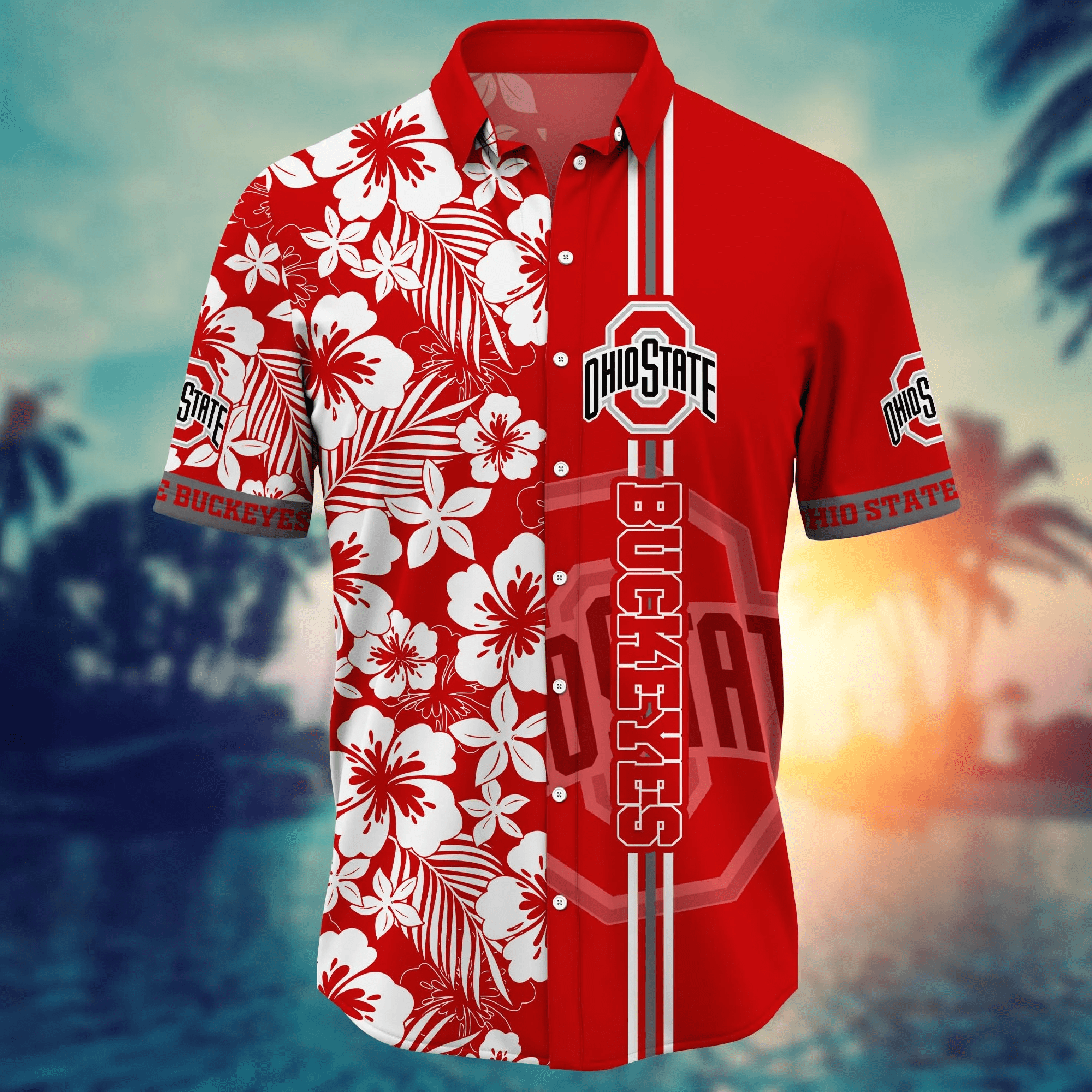 Ohio State Buckeyes NCAA Hawaiian Shirt Vacation Spotstime Aloha Shirt