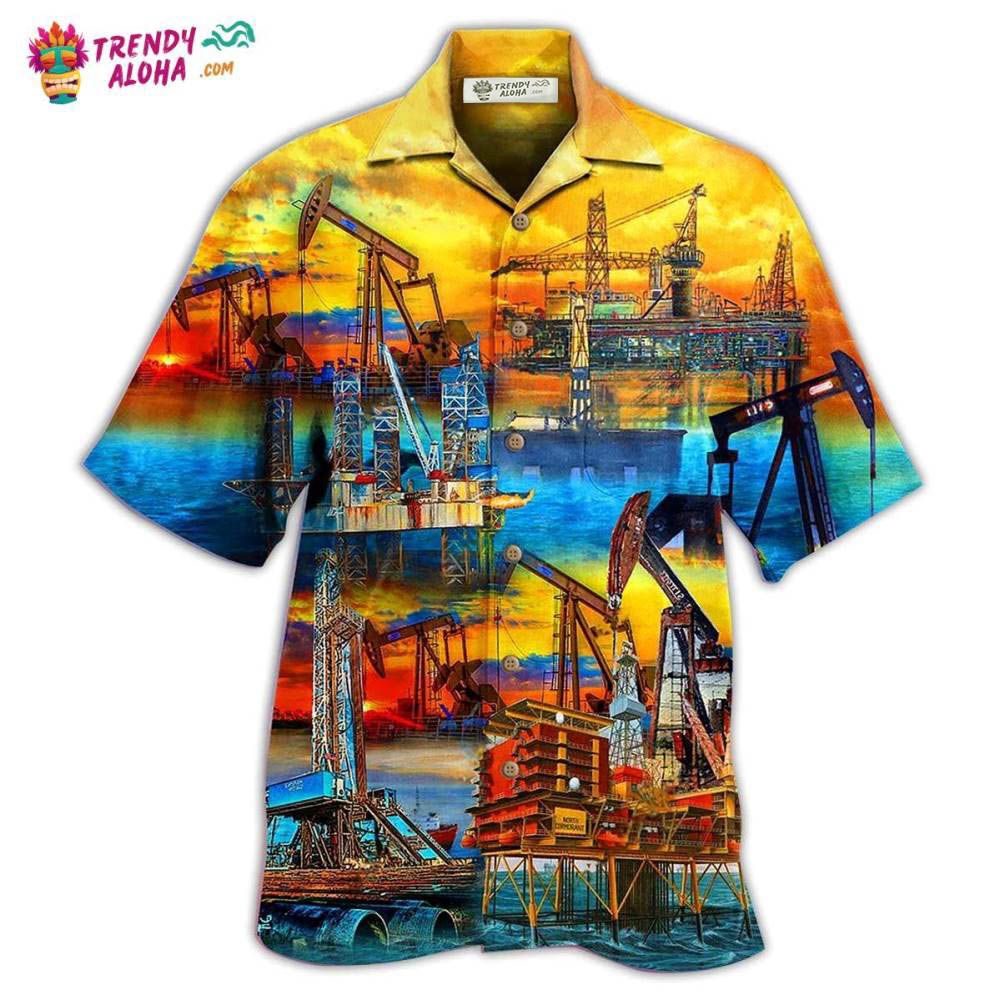 Oil Sunset At The Oil Field Hawaiian Shirt – Trendy Aloha
