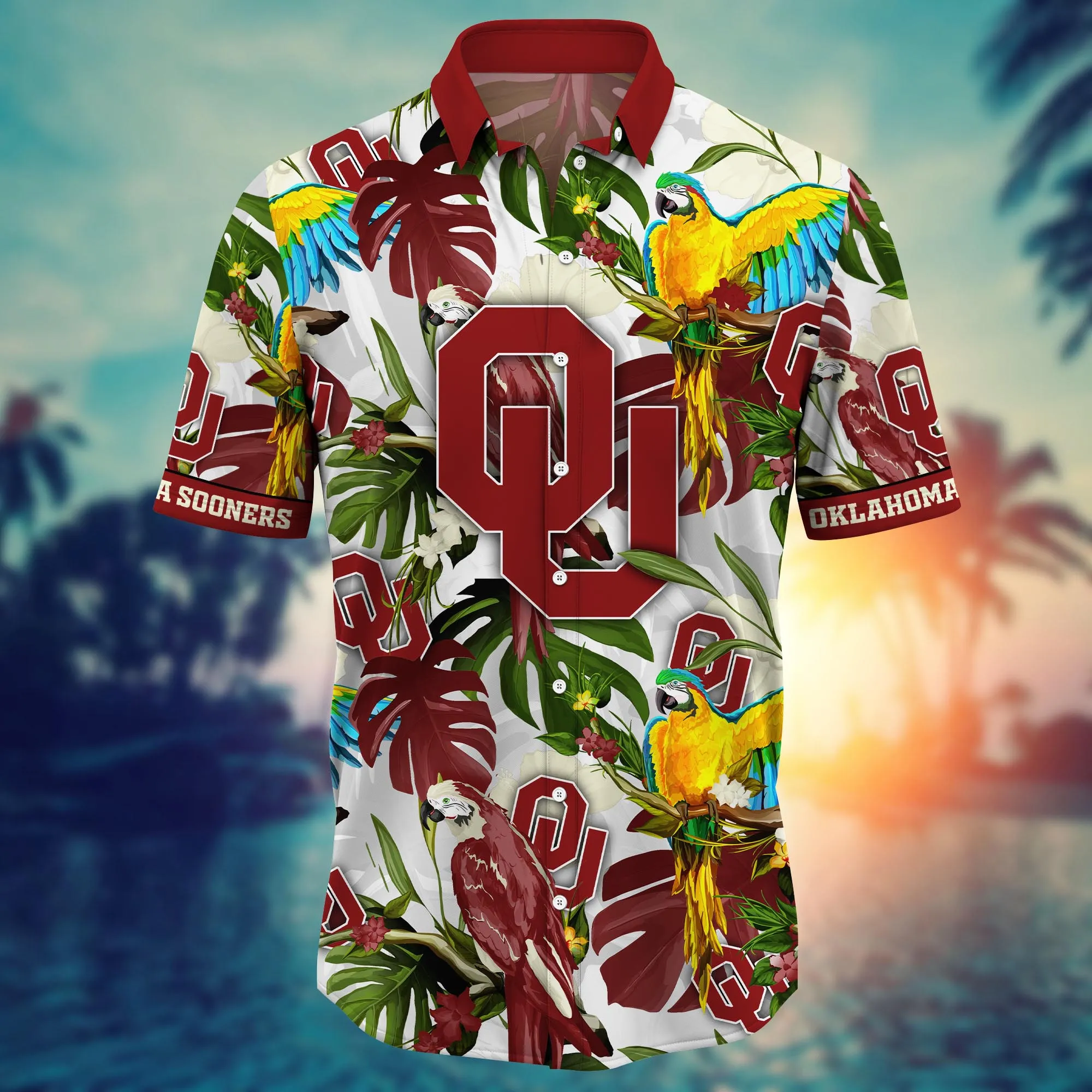 Oklahoma Sooners NCAA Hawaiian Shirt Coconut Watertime Aloha Shirt