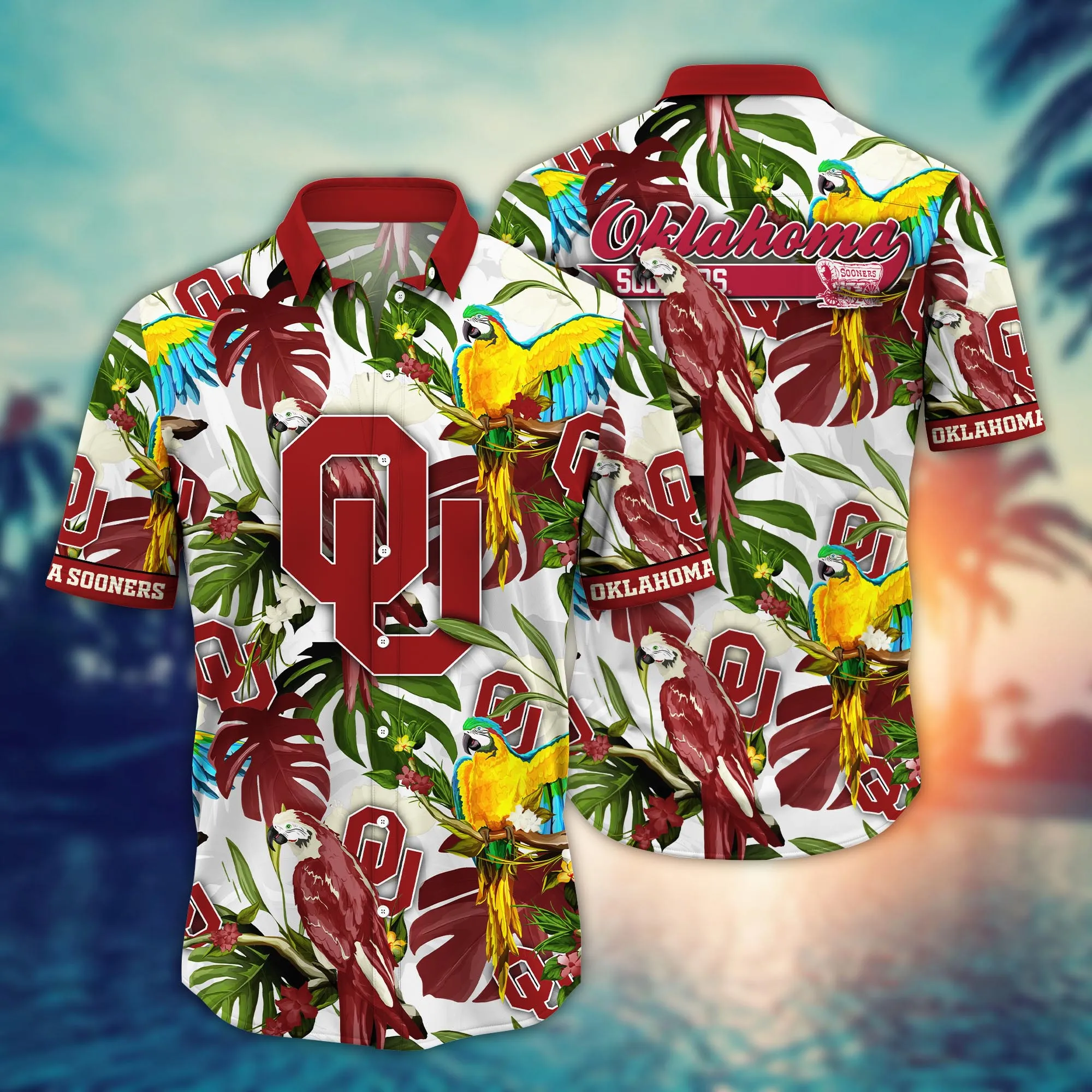 Oklahoma Sooners NCAA Hawaiian Shirt Coconut Watertime Aloha Shirt Oklahoma Sooners NCAA Hawaiian Shirt Coconut Watertime Aloha Shirt