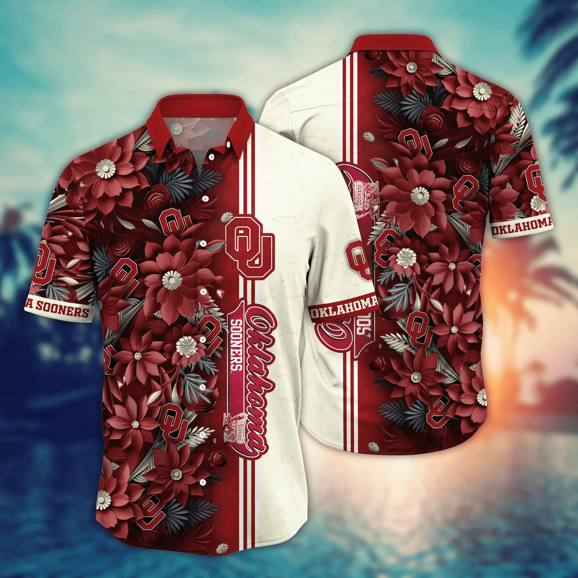 Oklahoma Sooners NCAA Hawaiian Shirt Custom Evening Strolls Aloha Shirt Oklahoma Sooners NCAA Hawaiian Shirt Custom Evening Strolls Aloha Shirt