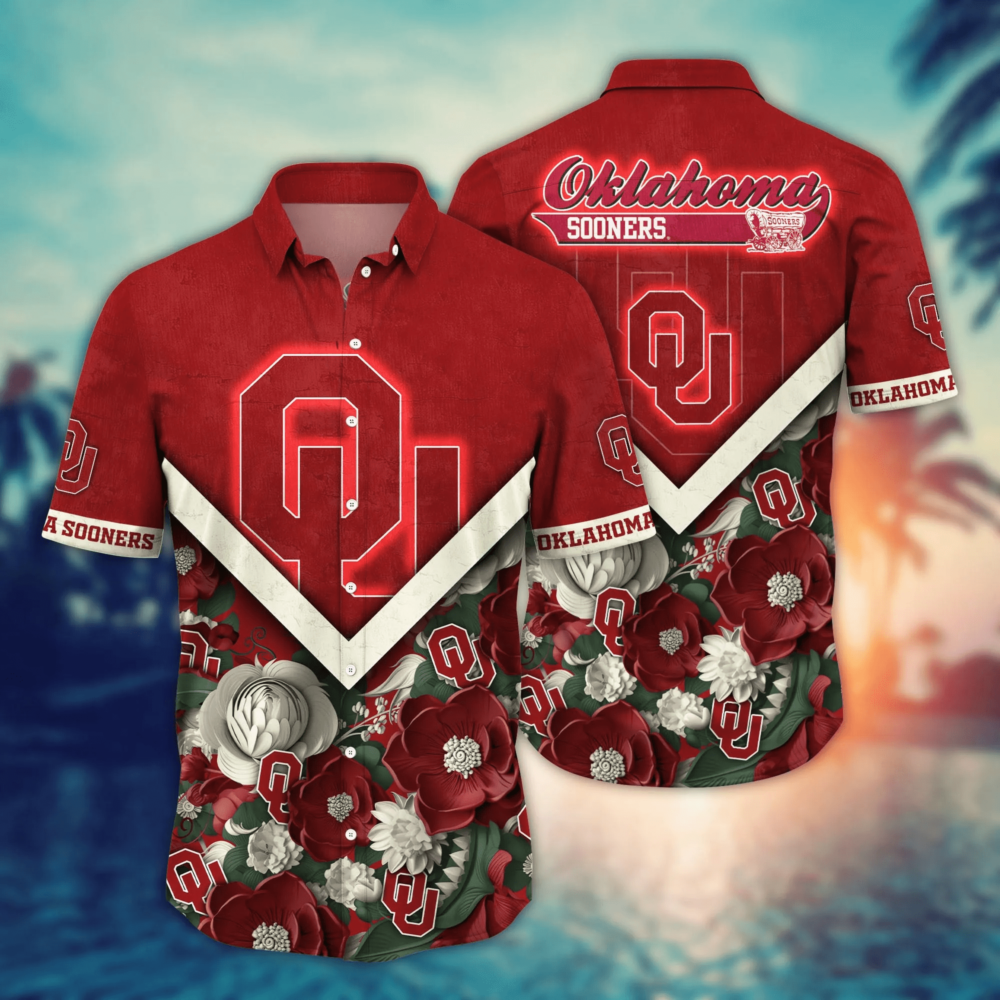 Oklahoma Sooners NCAA Hawaiian Shirt Custom Vacation Aloha Shirt Oklahoma Sooners NCAA Hawaiian Shirt Custom Vacation Aloha Shirt