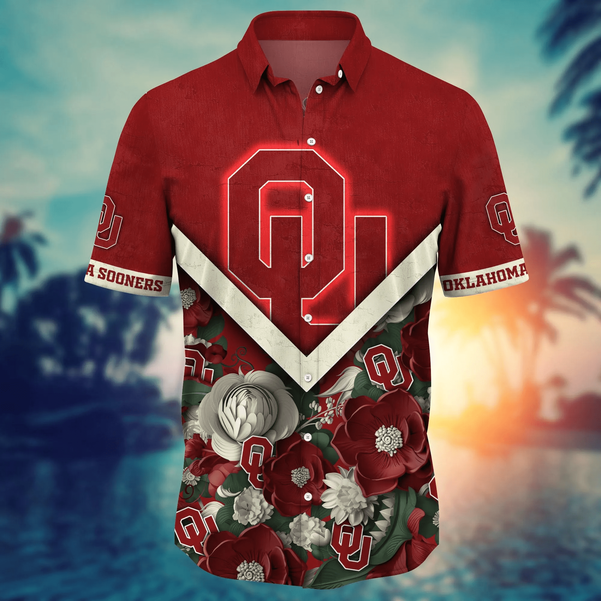 Oklahoma Sooners NCAA Hawaiian Shirt Custom Vacation Aloha Shirt