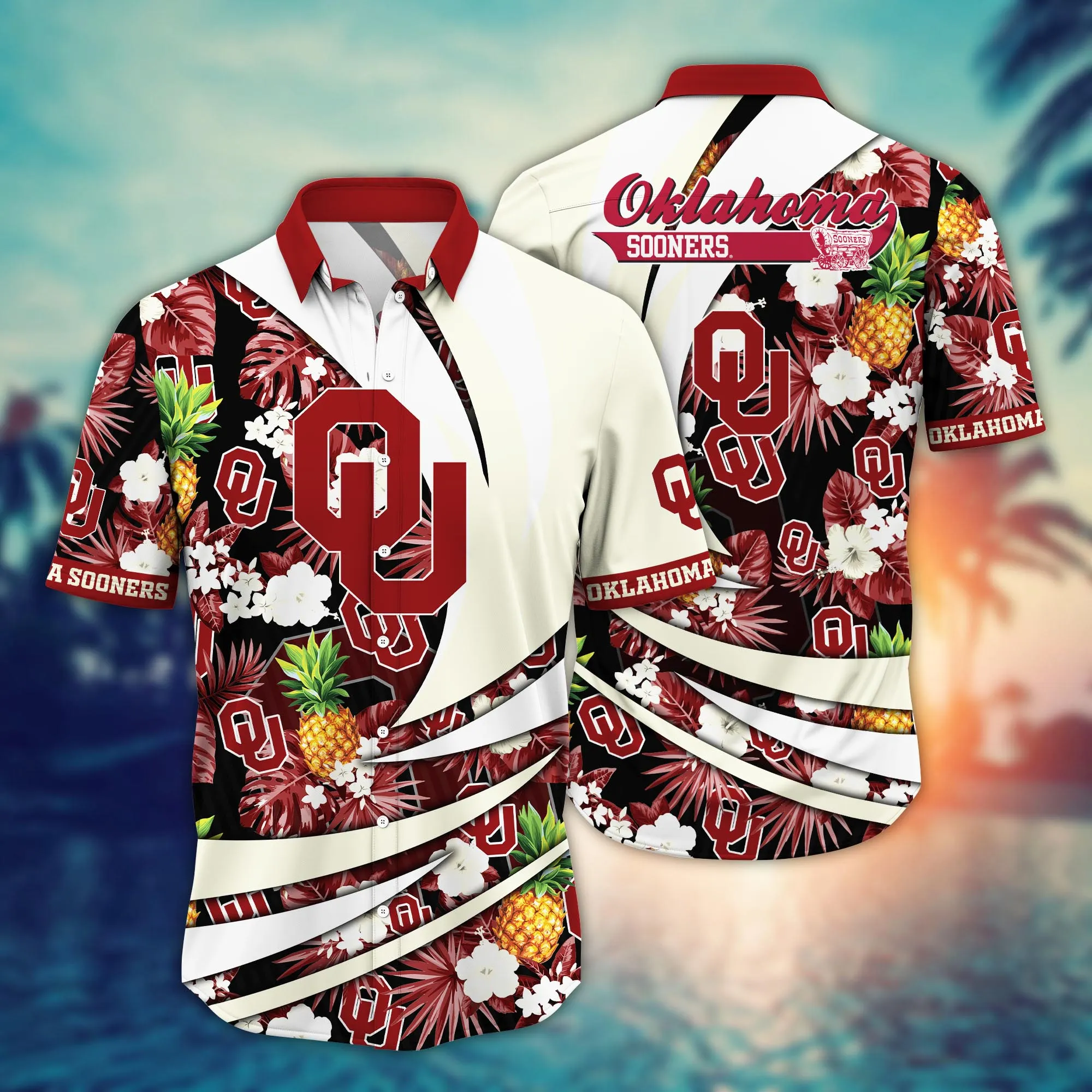 Oklahoma Sooners NCAA Hawaiian Shirt Heat Aloha Shirt Oklahoma Sooners NCAA Hawaiian Shirt Heat Aloha Shirt