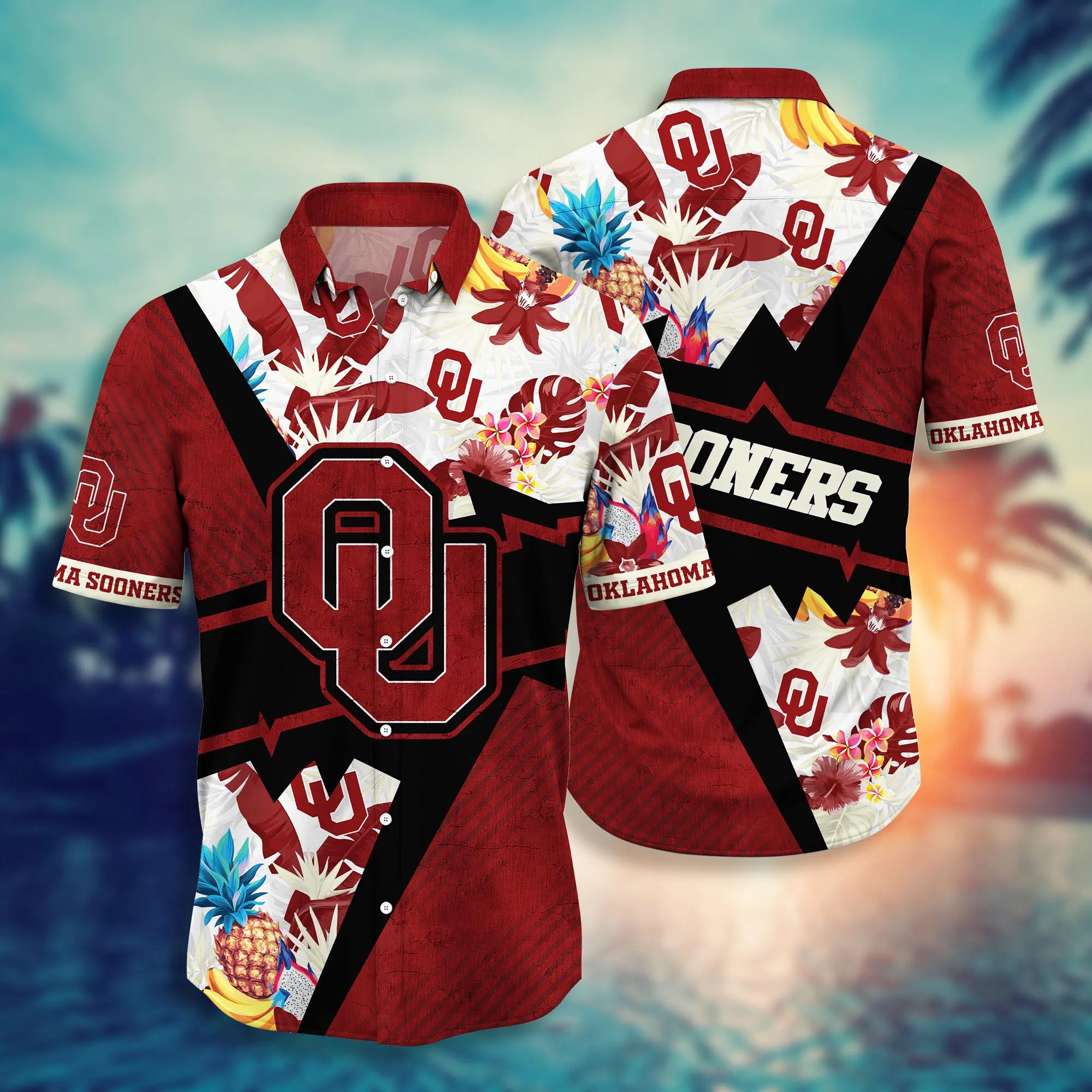 Oklahoma Sooners NCAA Hawaiian Shirt Leisure Aloha Shirt Oklahoma Sooners NCAA Hawaiian Shirt Leisure Aloha Shirt
