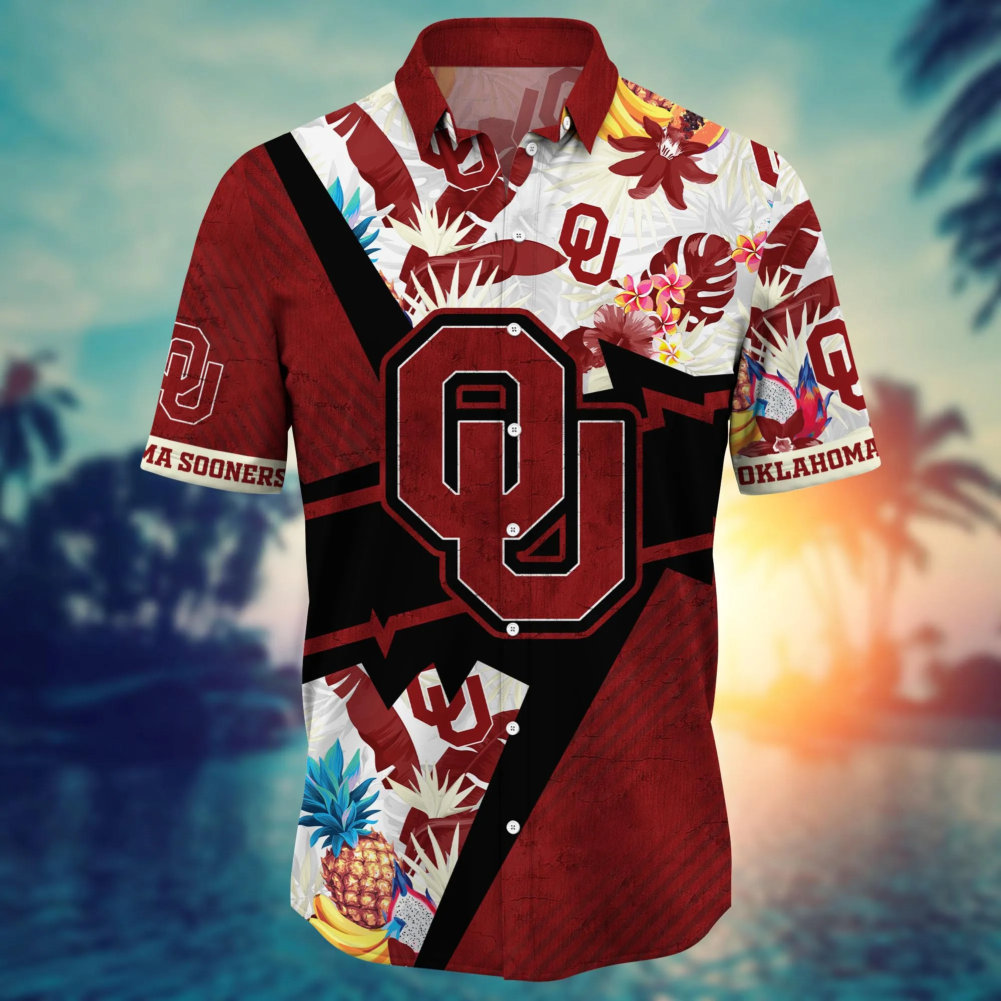 Oklahoma Sooners NCAA Hawaiian Shirt Leisure Aloha Shirt