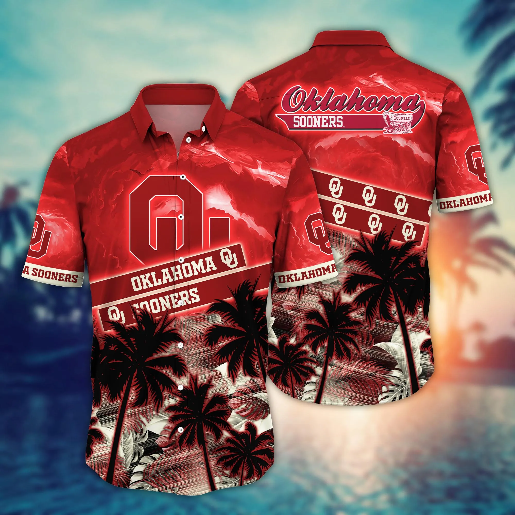 Oklahoma Sooners NCAA Hawaiian Shirt Sunlit Aloha Shirt Oklahoma Sooners NCAA Hawaiian Shirt Sunlit Aloha Shirt