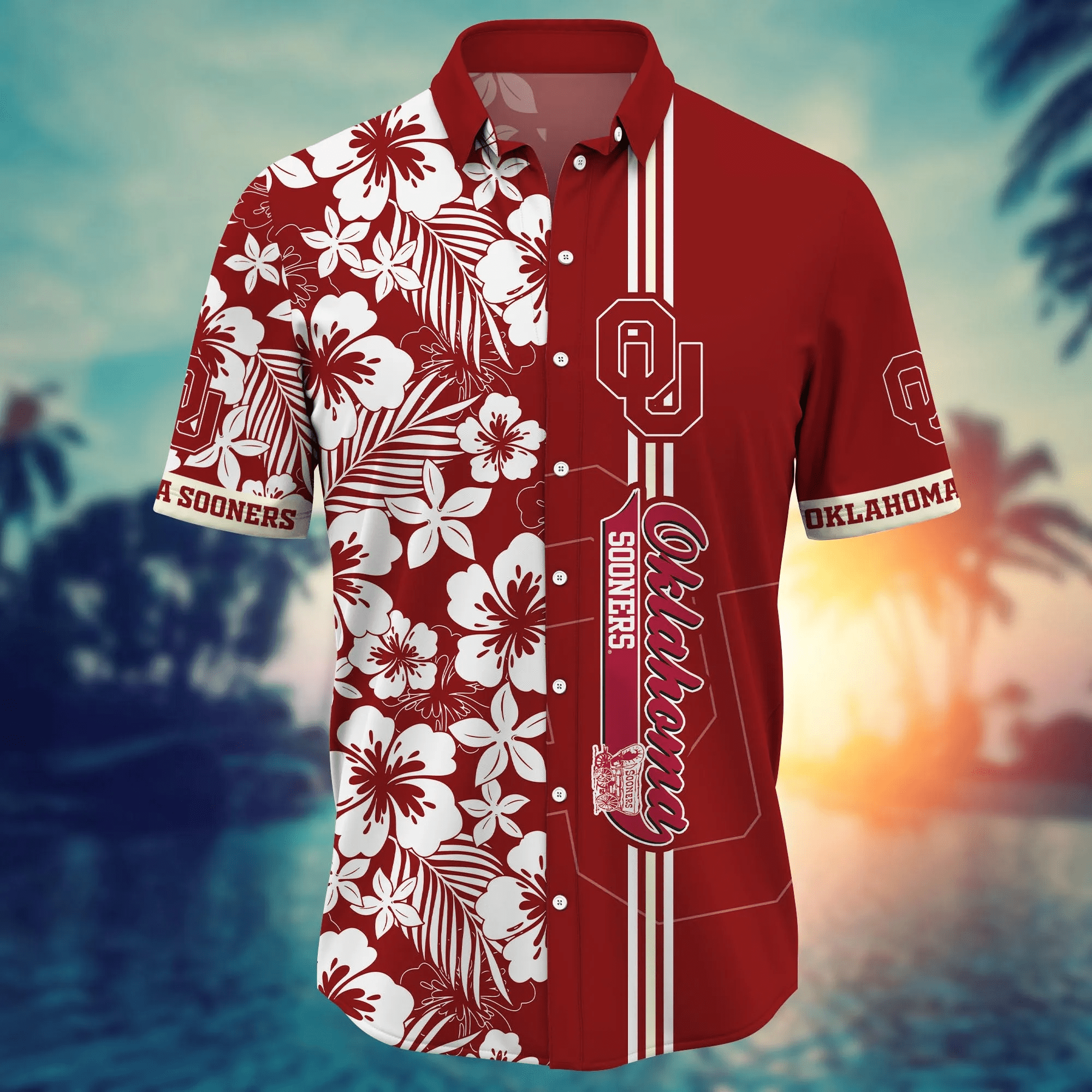 Oklahoma Sooners NCAA Hawaiian Shirt Sunshinetime Aloha Shirt