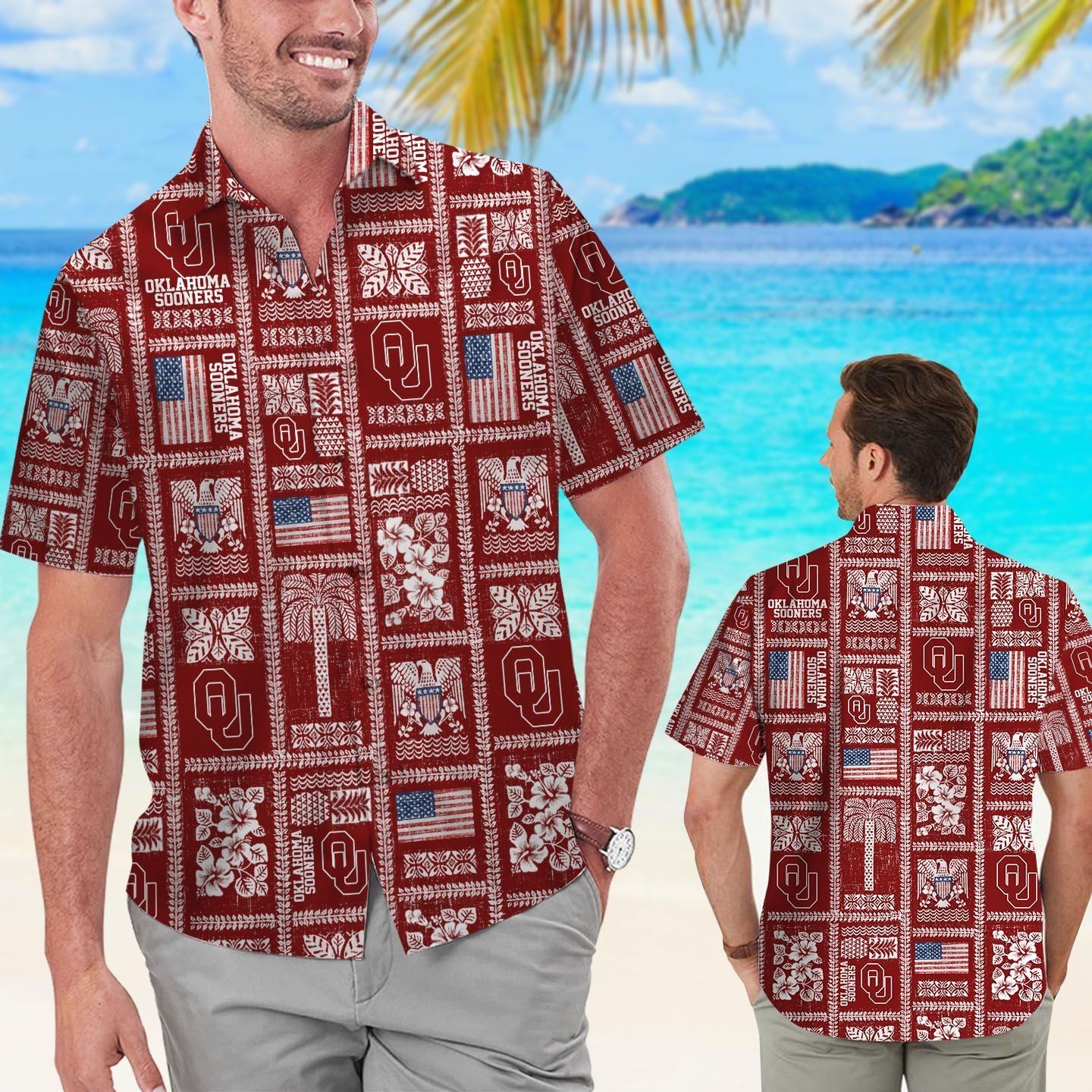Oklahoma Sooners Summer Commemorative Tropical Hawaiian Shirt for Men Women