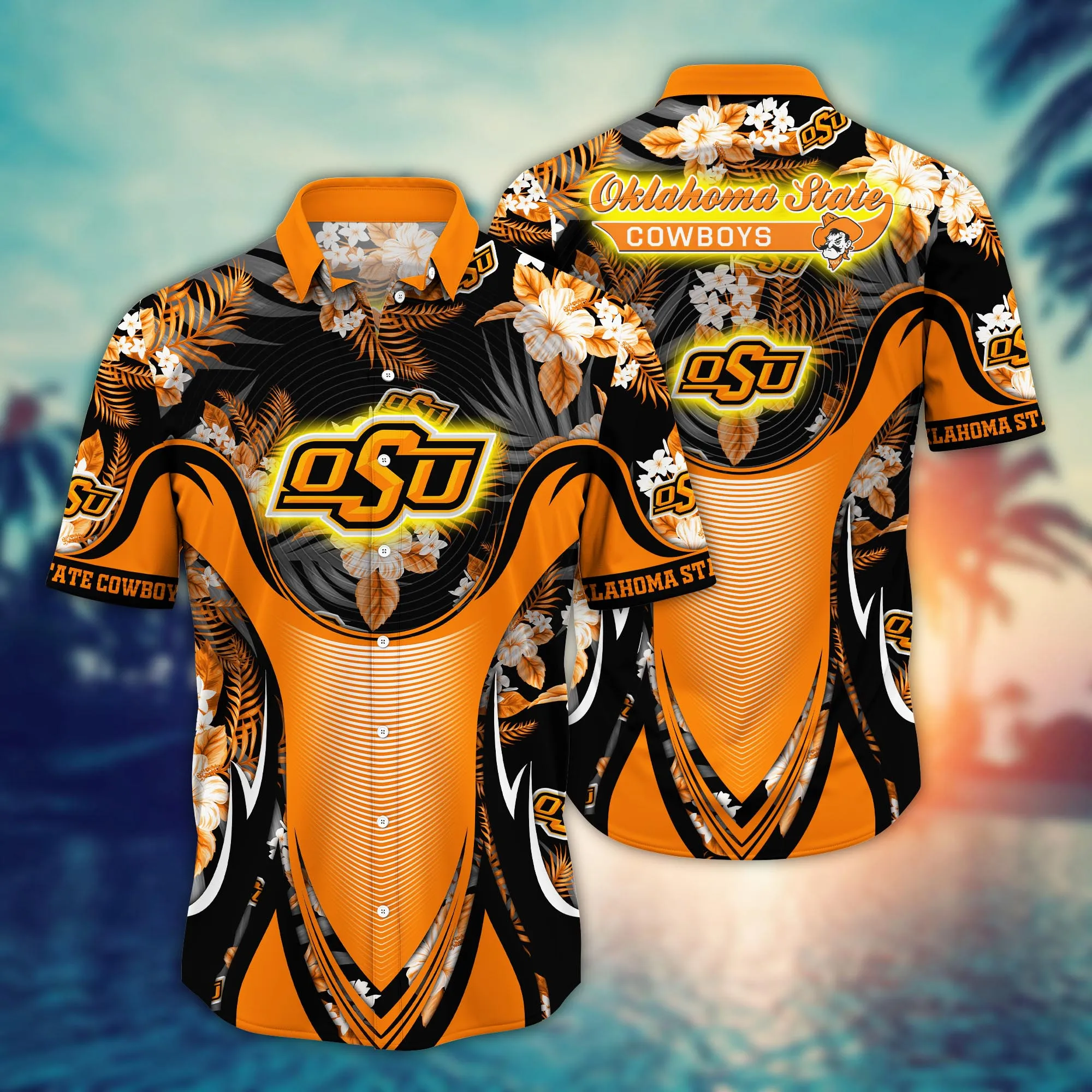 Oklahoma State Cowboys NCAA Hawaiian Shirt Camping Aloha Shirt Oklahoma State Cowboys NCAA Hawaiian Shirt Camping Aloha Shirt