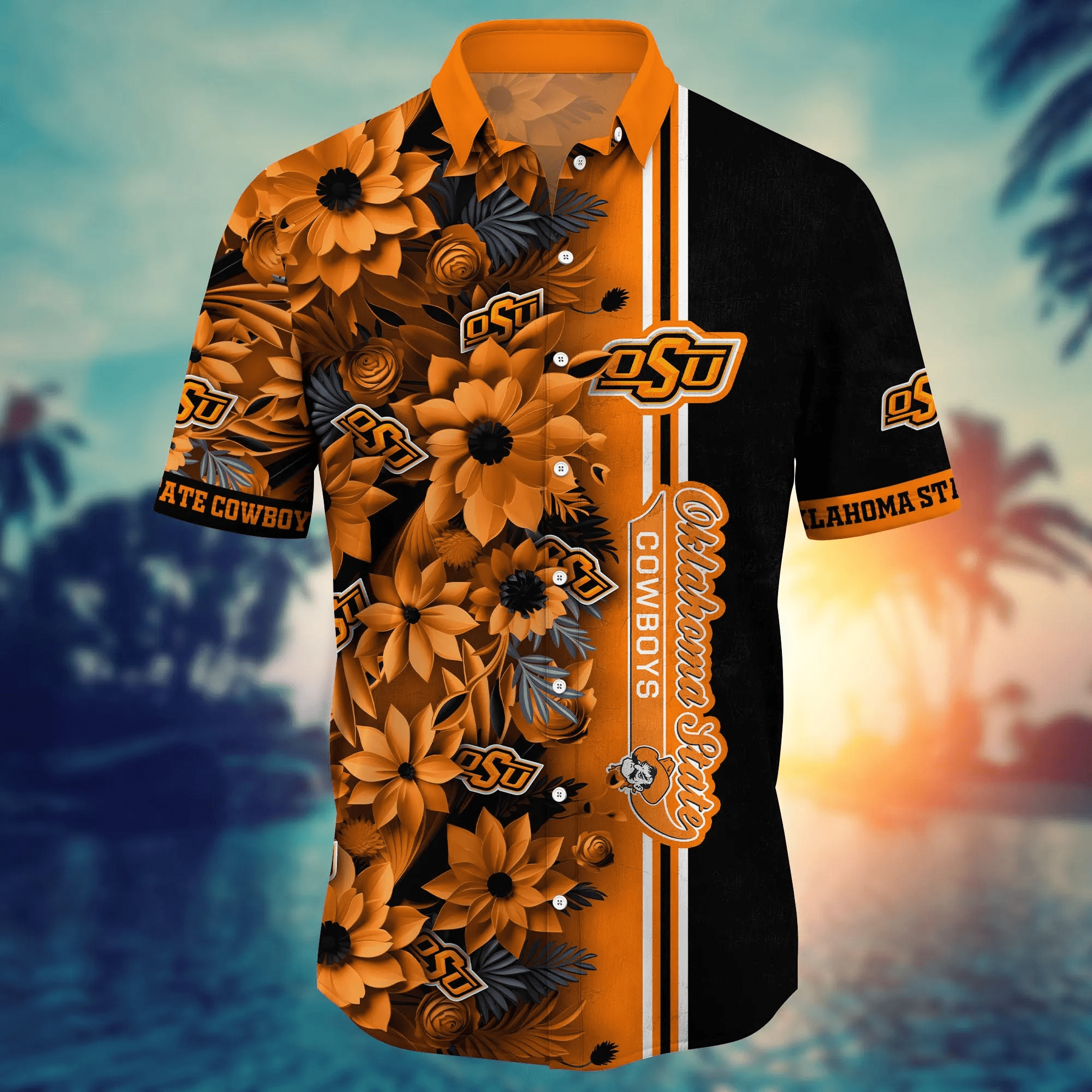 Oklahoma State Cowboys NCAA Hawaiian Shirt Custom Warm Season Aloha Shirt