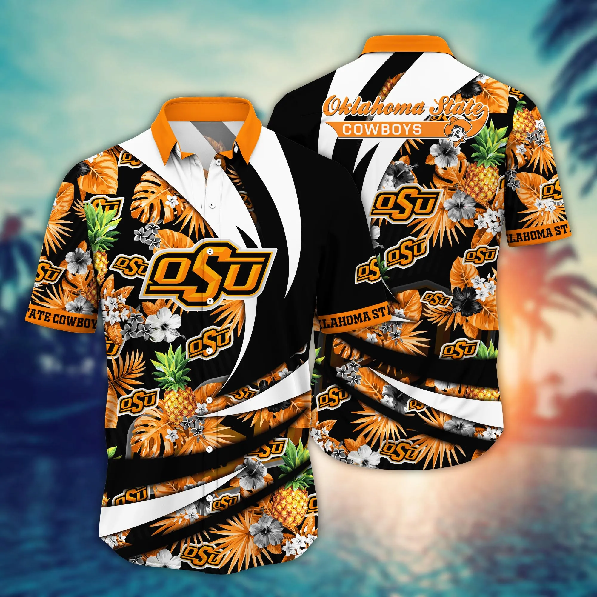 Oklahoma State Cowboys NCAA Hawaiian Shirt Pool Days Aloha Shirt Oklahoma State Cowboys NCAA Hawaiian Shirt Pool Days Aloha Shirt