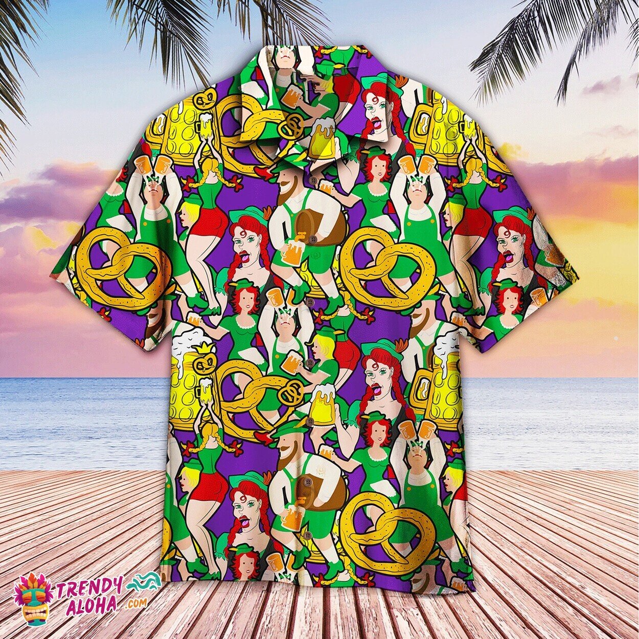 Oktoberfest Holiday Beer Enthusiasts’ Aloha Hawaiian Celebration Shirt