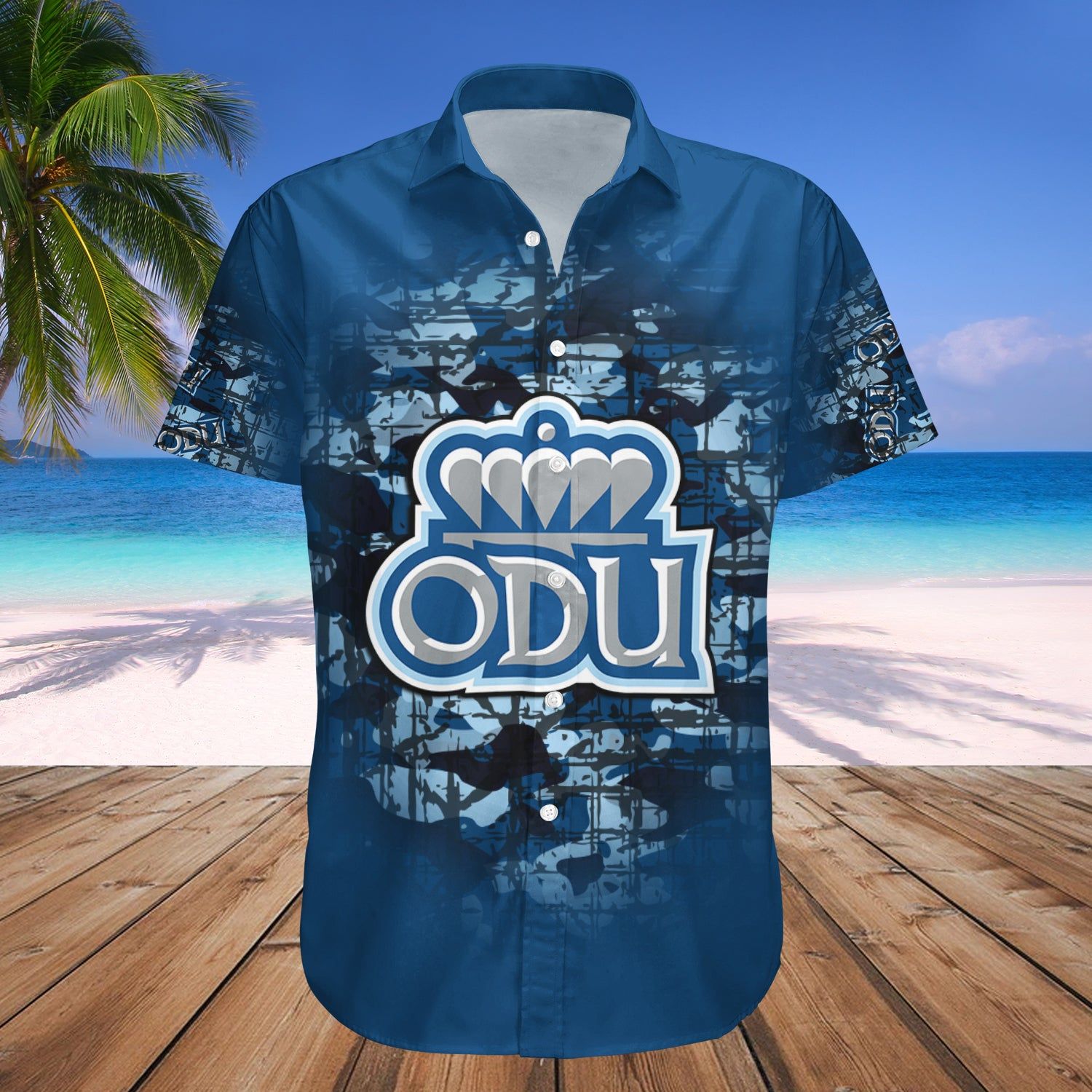 Old Dominion Monarchs Hawaii Shirt Camouflage Vintage – NCAA