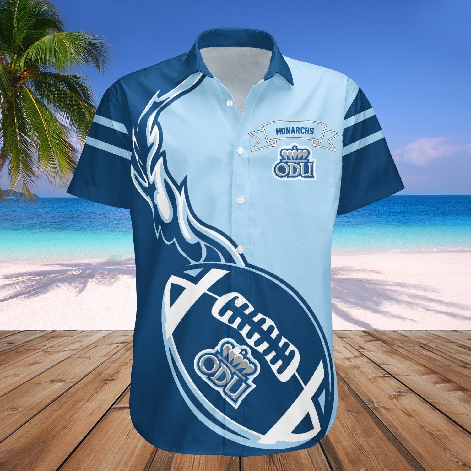 Old Dominion Monarchs Hawaii Shirt Flame Ball – NCAA