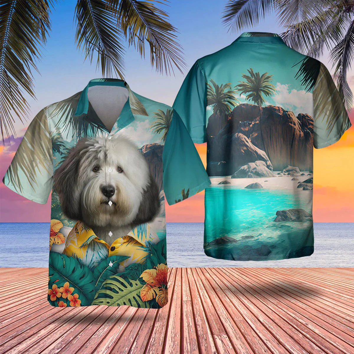 Old English Sheepdog Trendy Hawaiian Shirt, Dog Lover Apparel, Summer Trendy Hawaiian Shirt For Men And Women Old English Sheepdog Trendy Hawaiian Shirt, Dog Lover Apparel, Summer Trendy Hawaiian Shirt For Men And Women