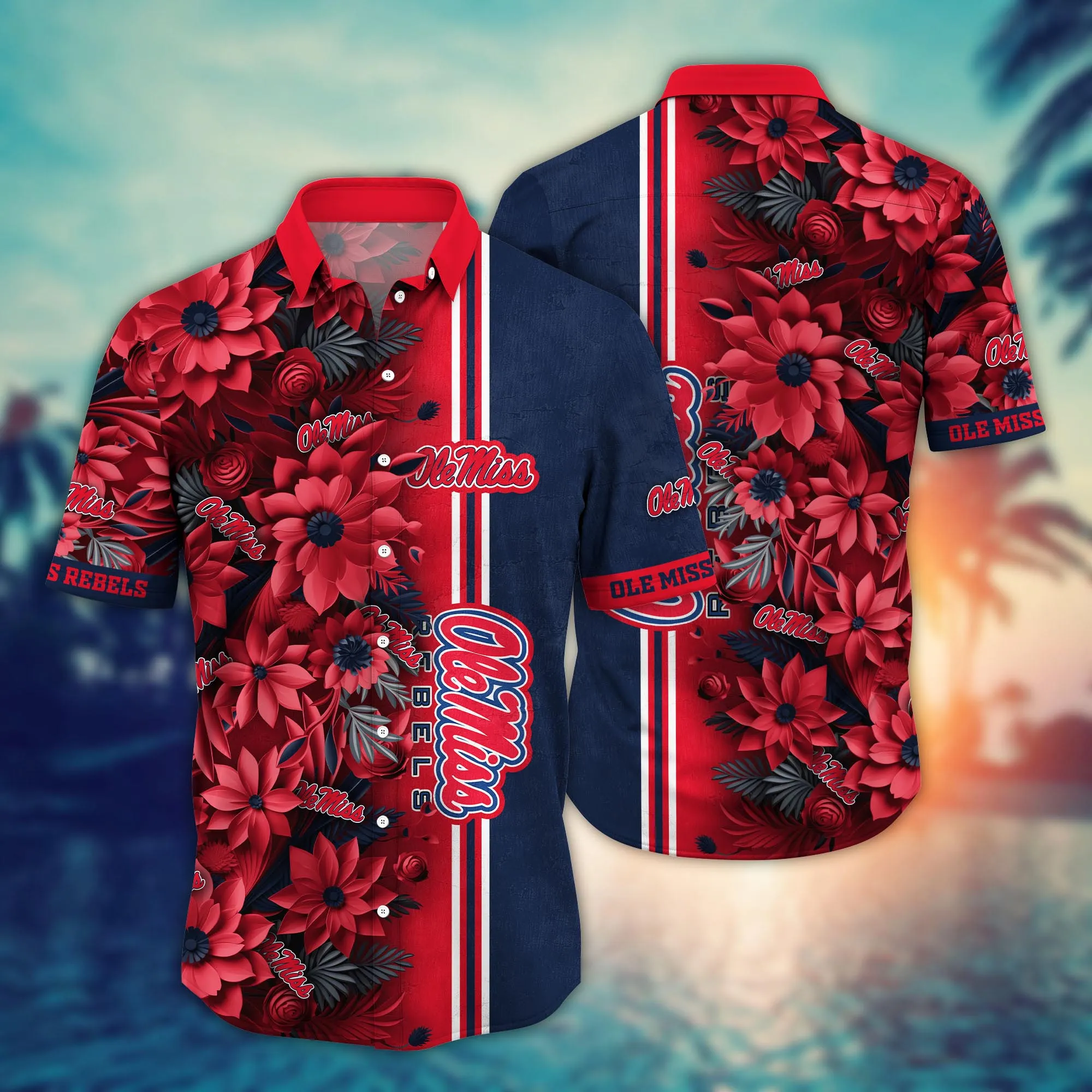 Ole Miss Rebels NCAA Hawaiian Shirt Custom Flip Flops Aloha Shirt Ole Miss Rebels NCAA Hawaiian Shirt Custom Flip Flops Aloha Shirt