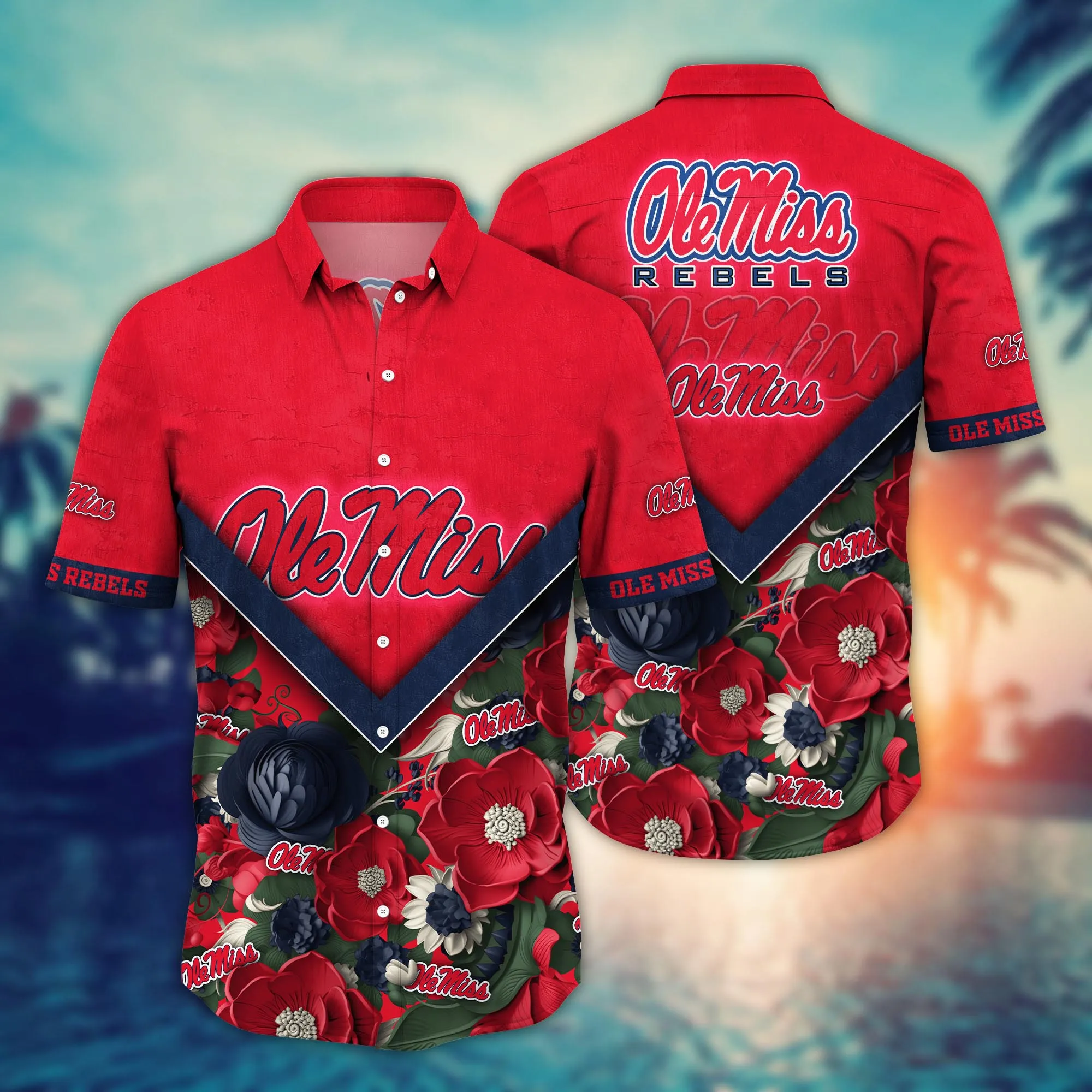 Ole Miss Rebels NCAA Hawaiian Shirt Custom Pool Days Aloha Shirt Ole Miss Rebels NCAA Hawaiian Shirt Custom Pool Days Aloha Shirt