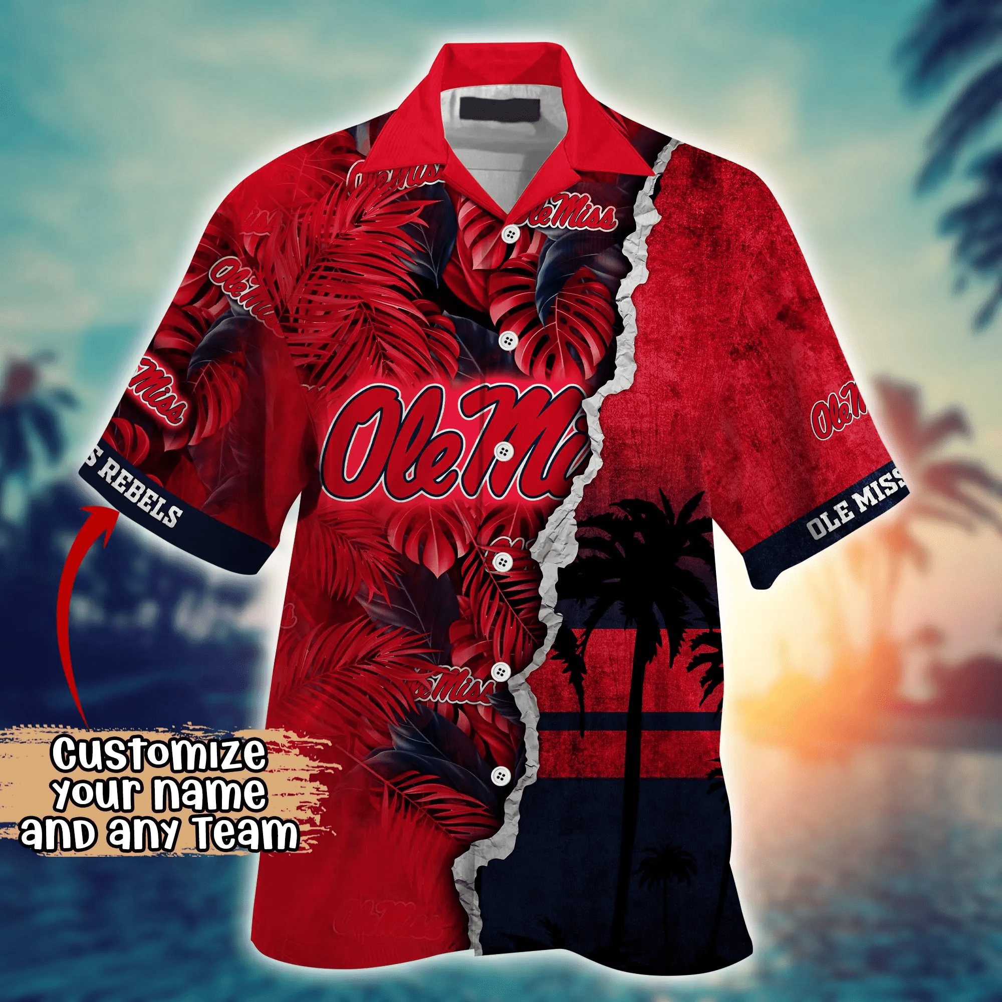 Ole Miss Rebels NCAA Hawaiian Shirt Custom Summertime Aloha Shirt