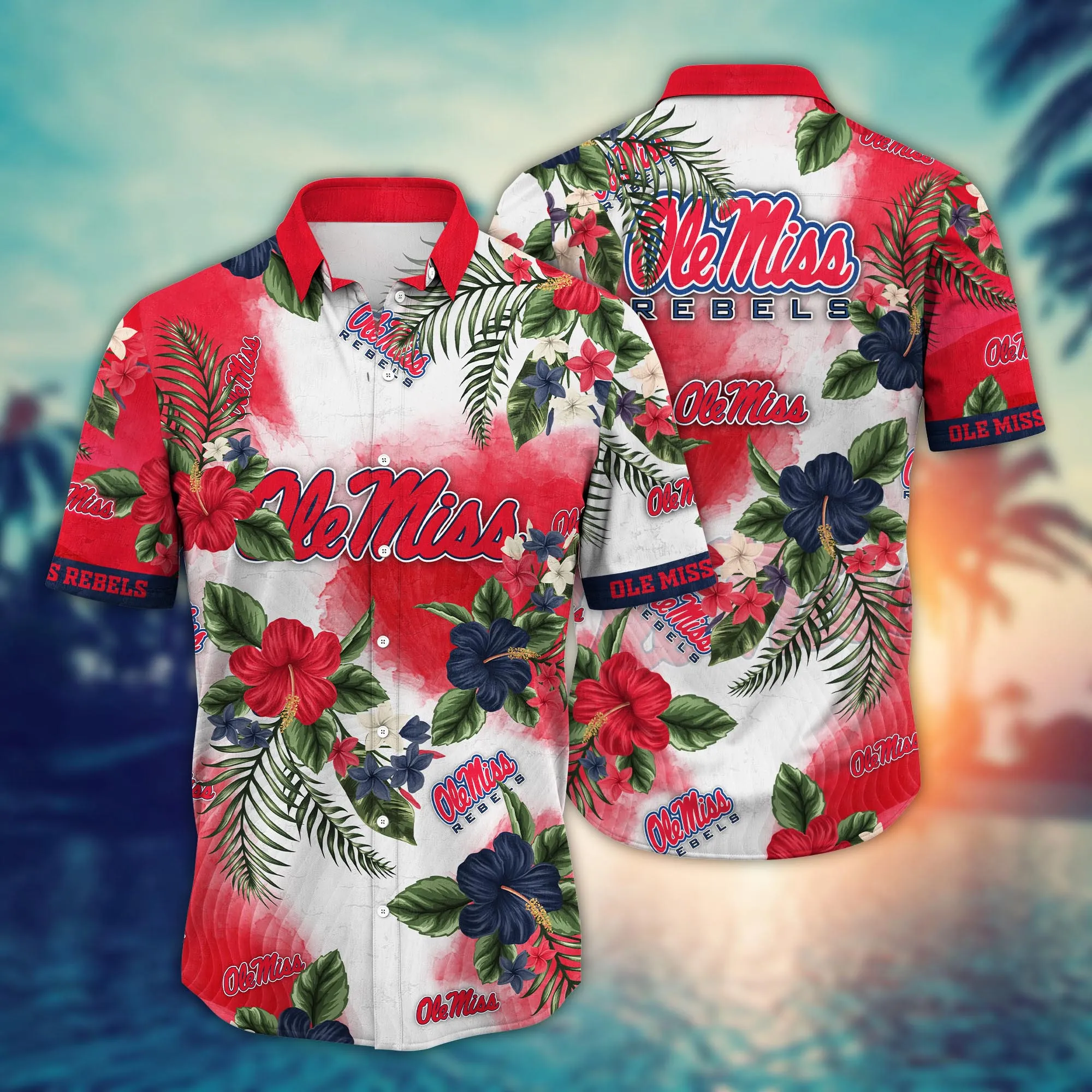 Ole Miss Rebels NCAA Hawaiian Shirt Midsummertime Aloha Shirt Ole Miss Rebels NCAA Hawaiian Shirt Midsummertime Aloha Shirt