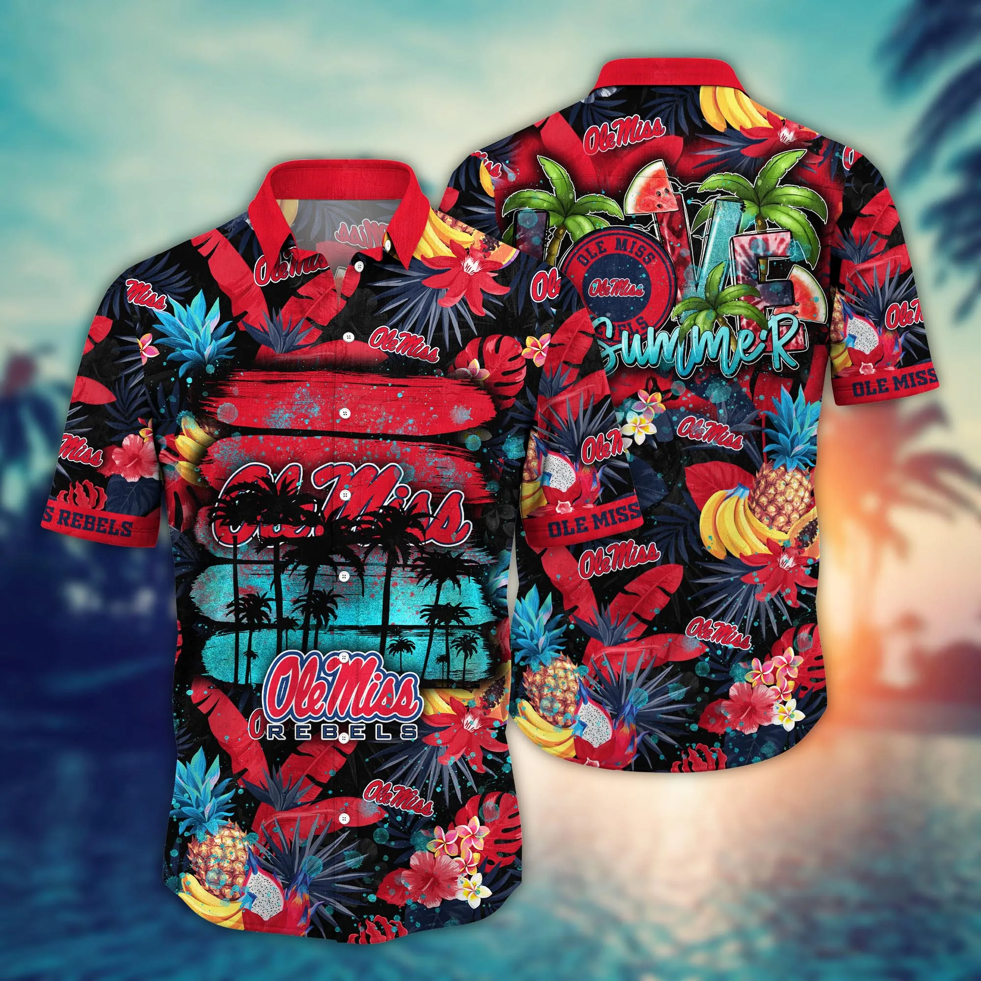 Ole Miss Rebels NCAA Hawaiian Shirt Starry Nightstime Aloha Shirt Ole Miss Rebels NCAA Hawaiian Shirt Starry Nightstime Aloha Shirt