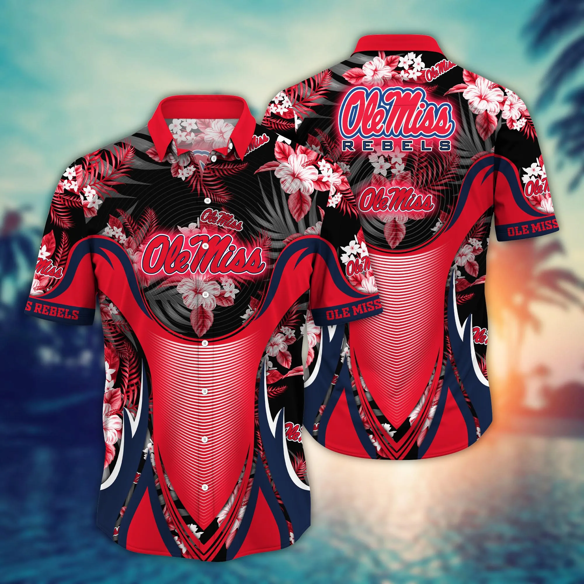Ole Miss Rebels NCAA Hawaiian Shirt Summertime Aloha Shirt Ole Miss Rebels NCAA Hawaiian Shirt Summertime Aloha Shirt