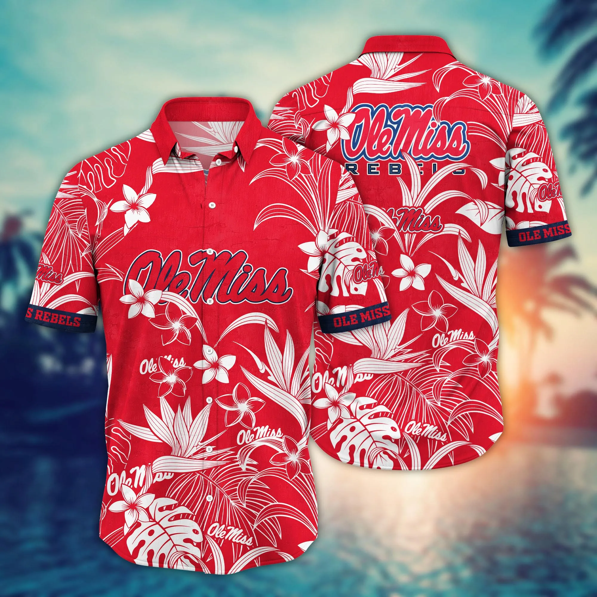 Ole Miss Rebels NCAA Hawaiian Shirt Tanningtime Aloha Shirt Ole Miss Rebels NCAA Hawaiian Shirt Tanningtime Aloha Shirt