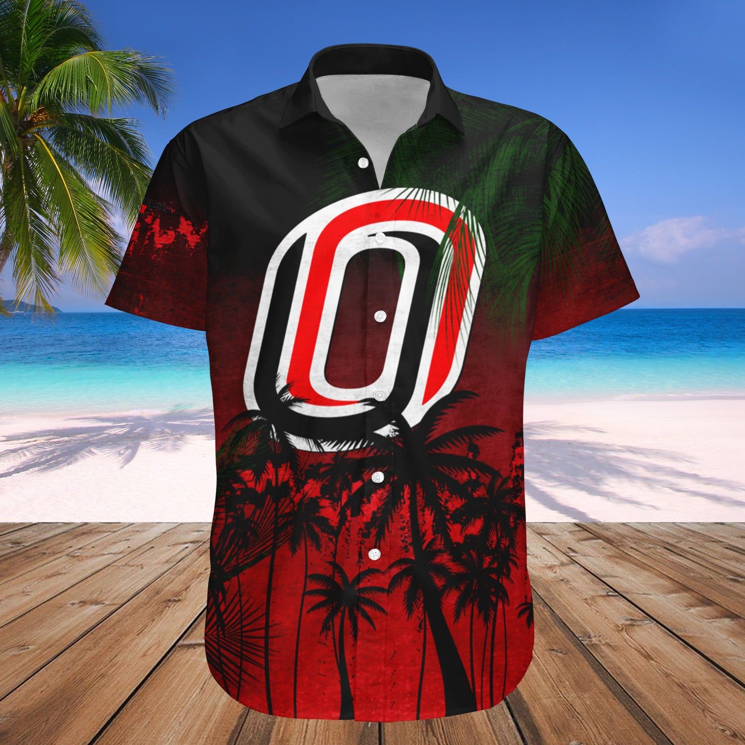 Omaha Mavericks Hawaii Shirt Coconut Tree Tropical Grunge – NCAA