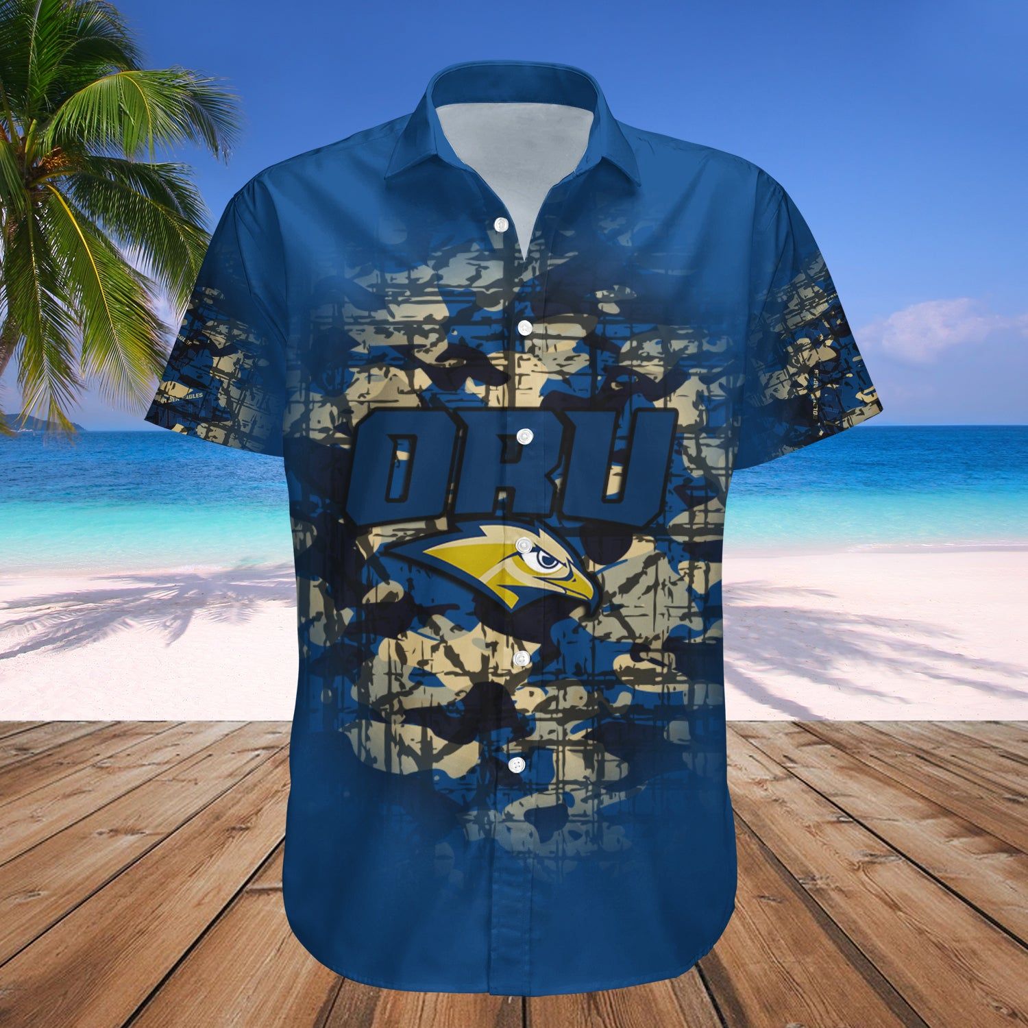 Oral Roberts Golden Eagles Hawaii Shirt Camouflage Vintage – NCAA