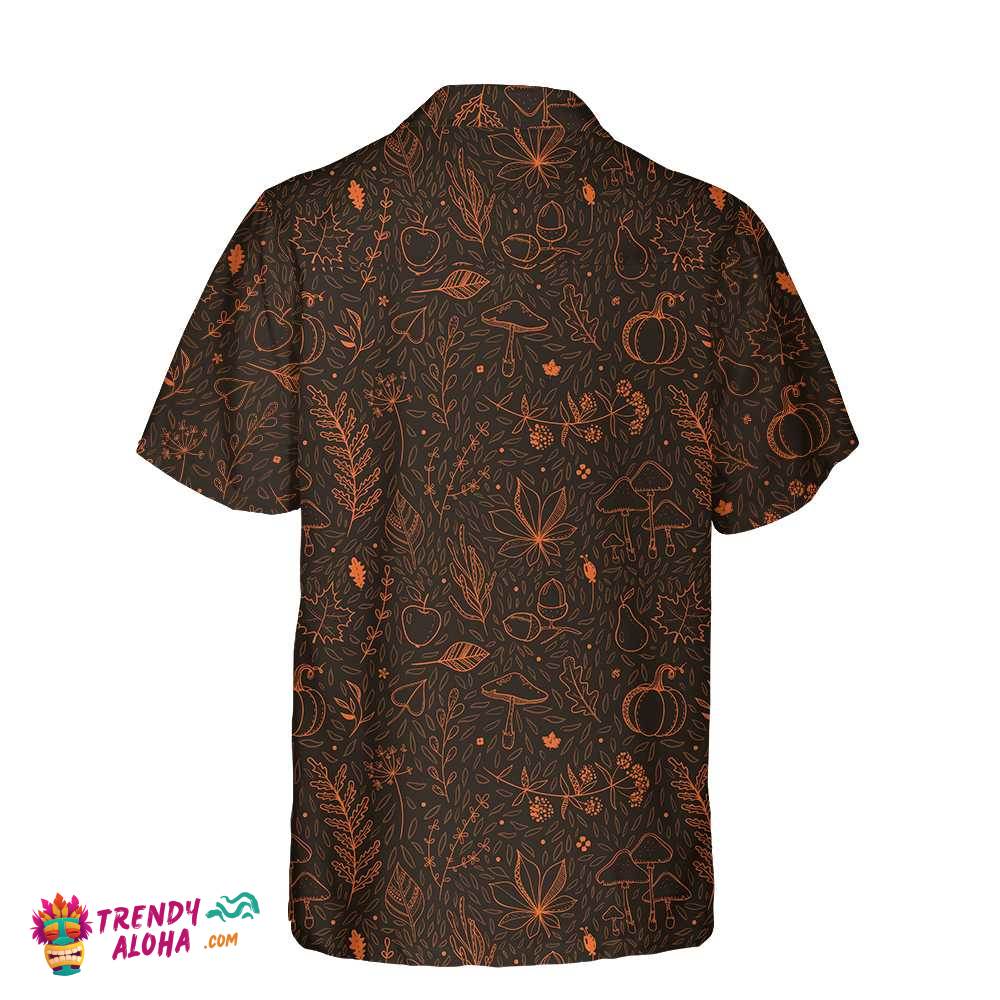 Orange Autumn Harvest Thanksgiving Hawaiian Shirt, Unique Thanksgiving Gift For Men And Women