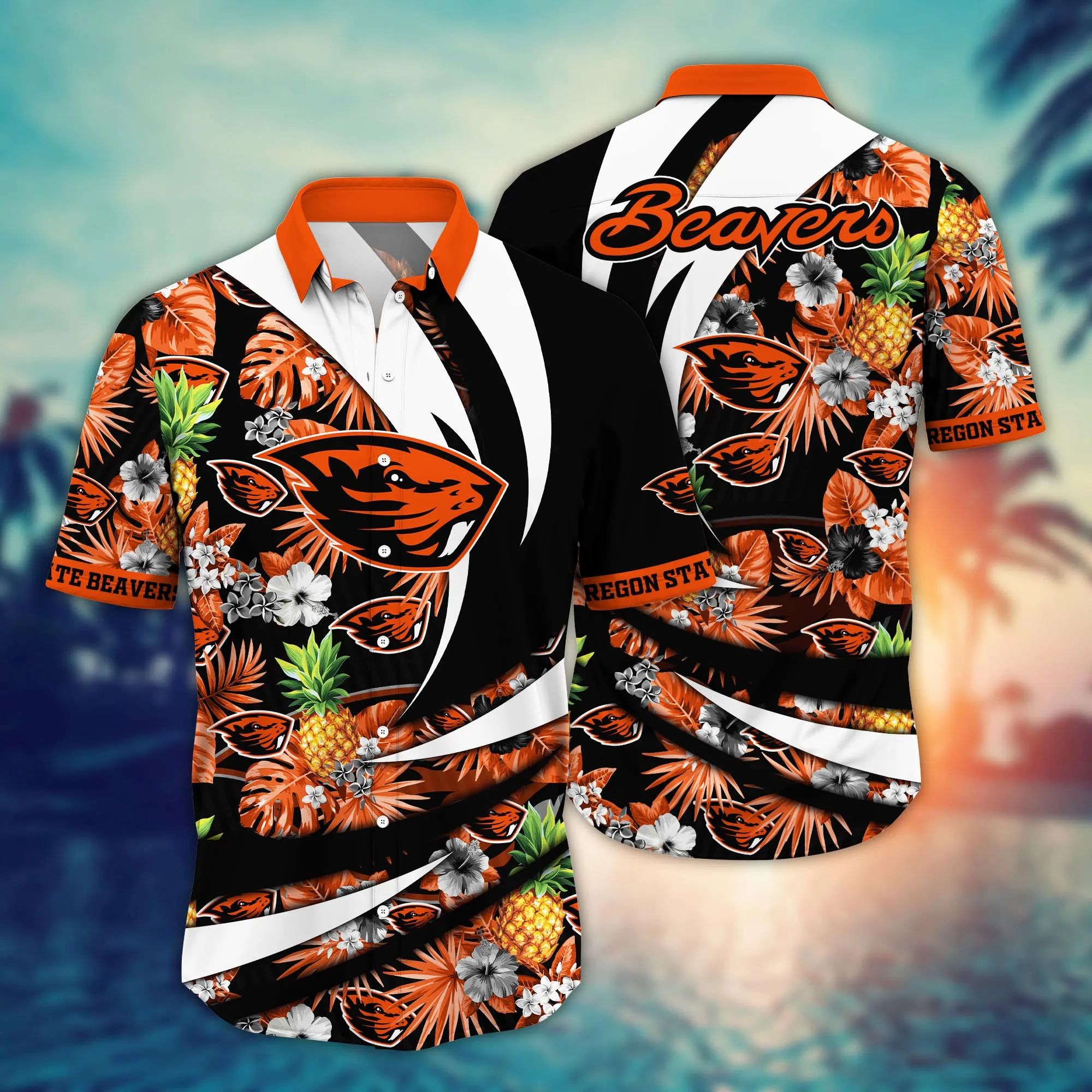 Oregon State Beavers NCAA Hawaiian Shirt Balmy Aloha Shirt Oregon State Beavers NCAA Hawaiian Shirt Balmy Aloha Shirt