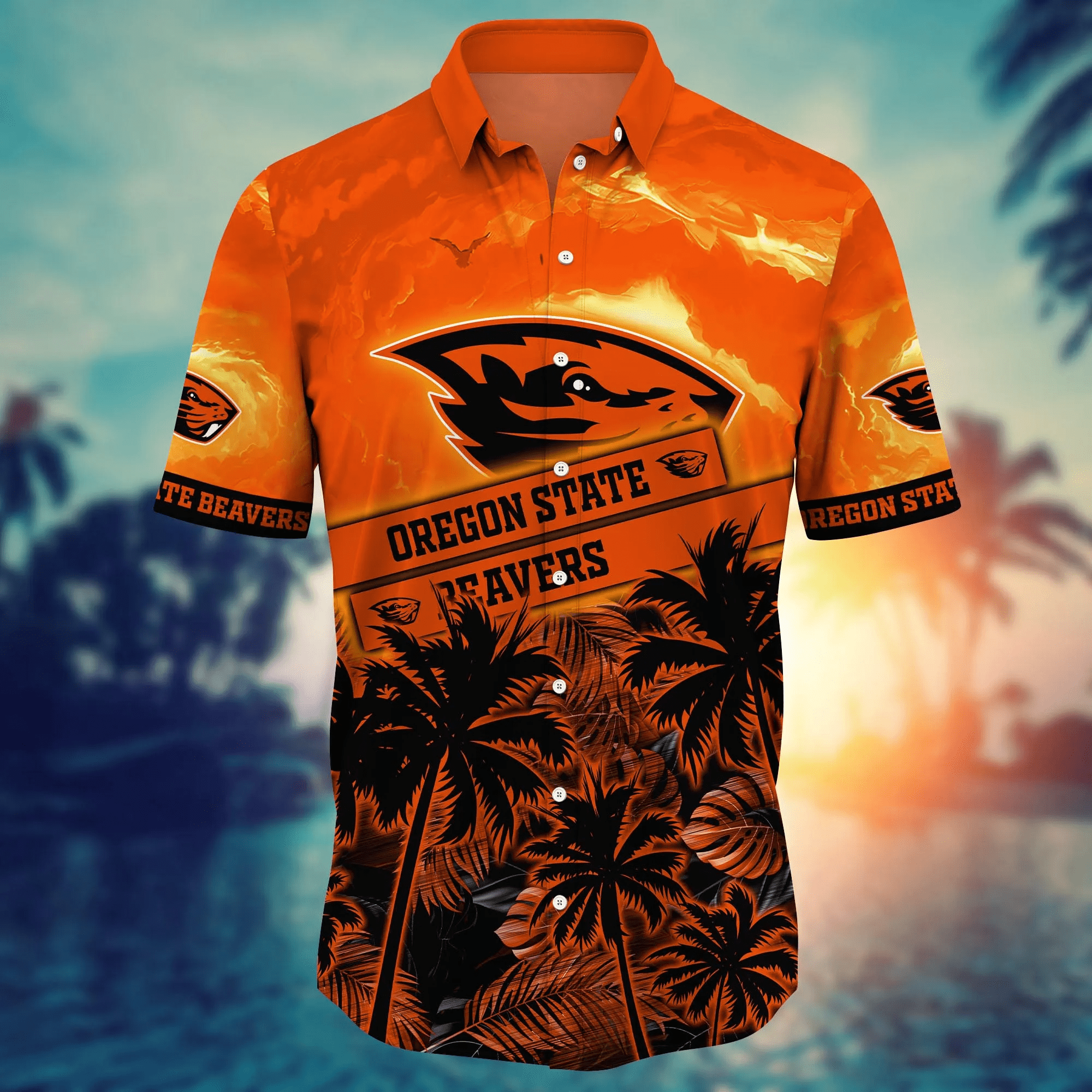 Oregon State Beavers NCAA Hawaiian Shirt Coastal Aloha Shirt