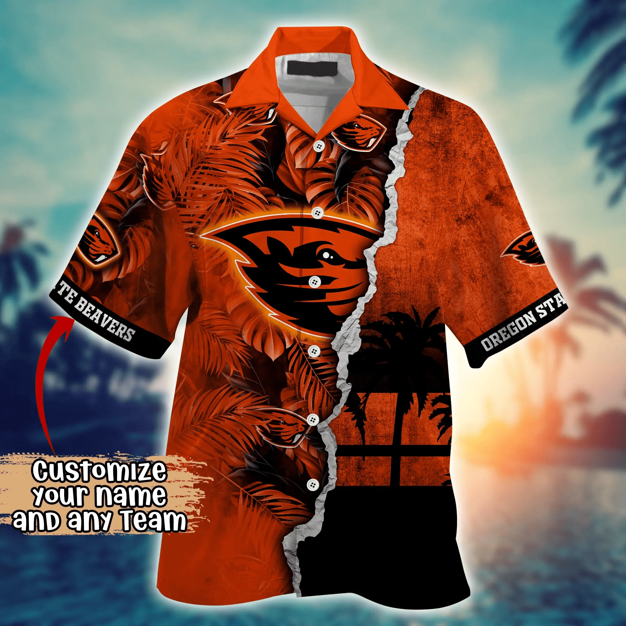 Oregon State Beavers NCAA Hawaiian Shirt Custom Beach Days Aloha Shirt