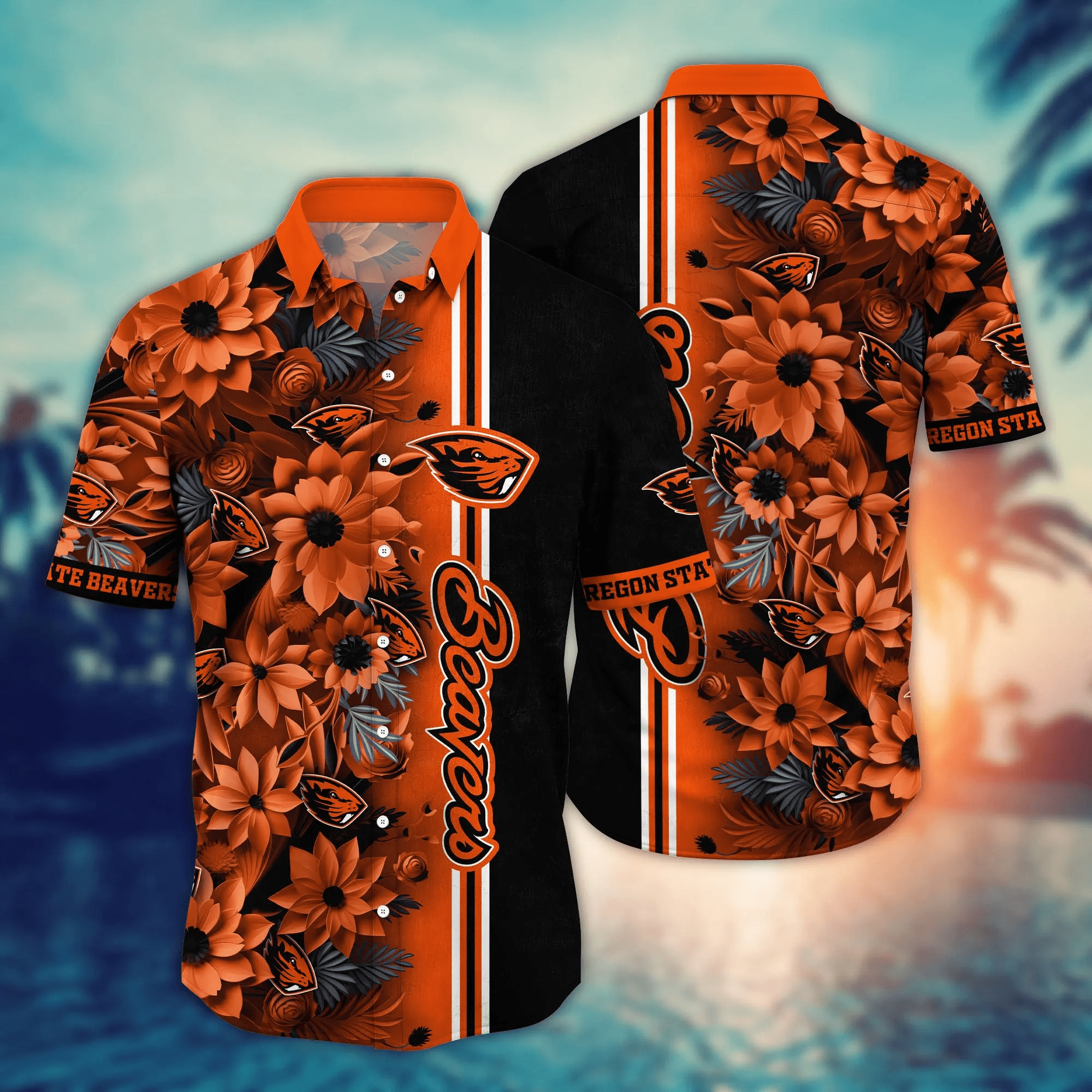 Oregon State Beavers NCAA Hawaiian Shirt Custom Heatwave Aloha Shirt Oregon State Beavers NCAA Hawaiian Shirt Custom Heatwave Aloha Shirt