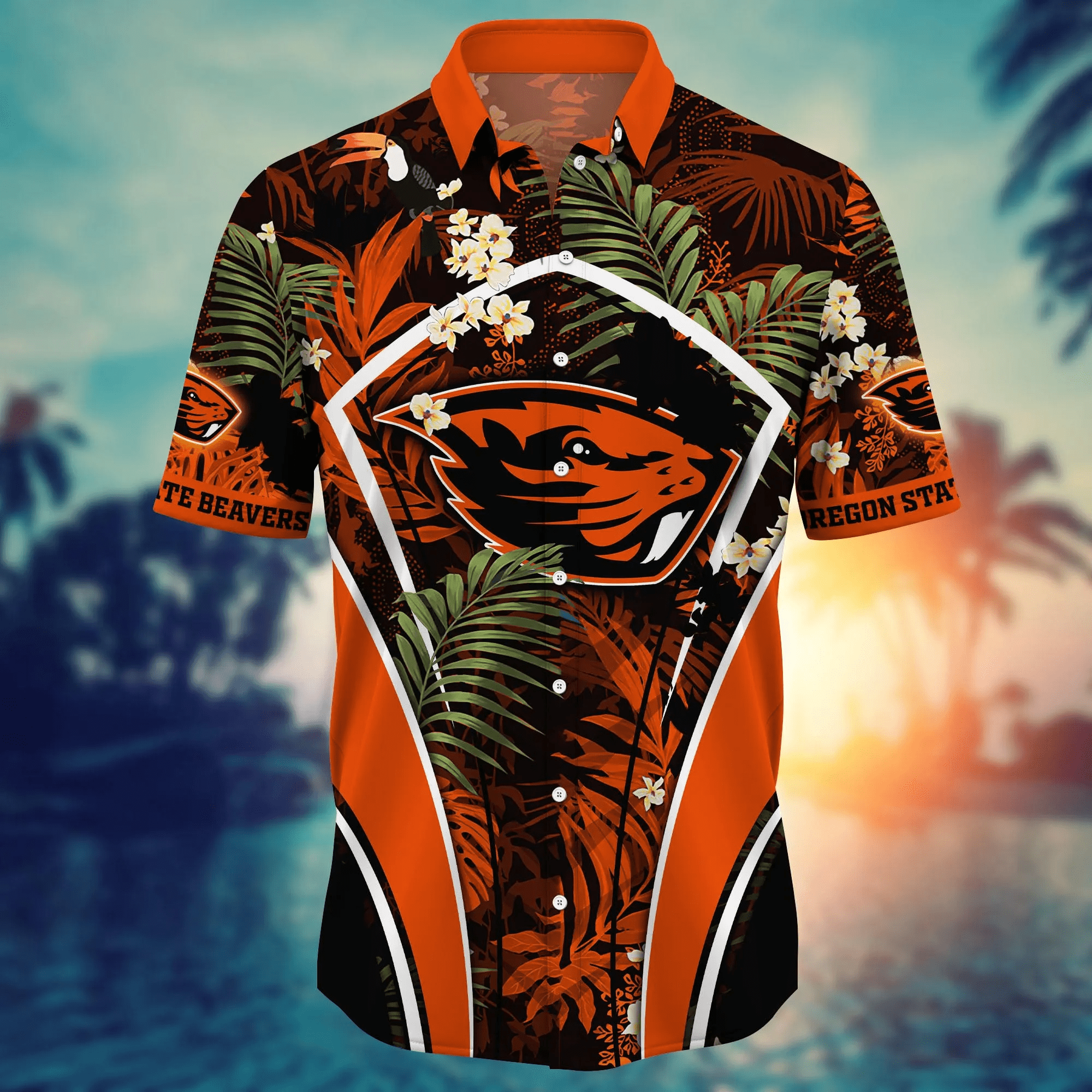 Oregon State Beavers NCAA Hawaiian Shirt Ice-Cold Drinks Aloha Shirt