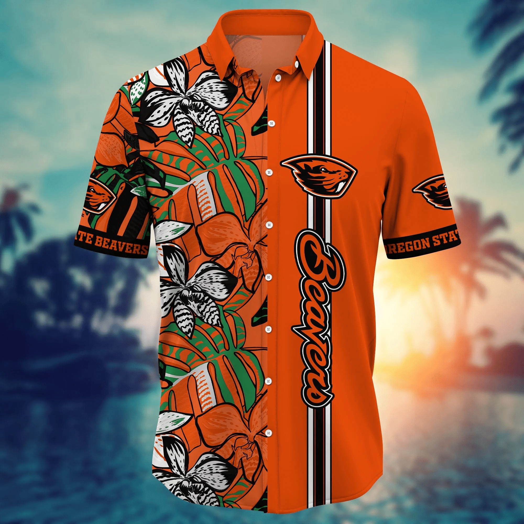 Oregon State Beavers NCAA Hawaiian Shirt Road Trips Aloha Shirt