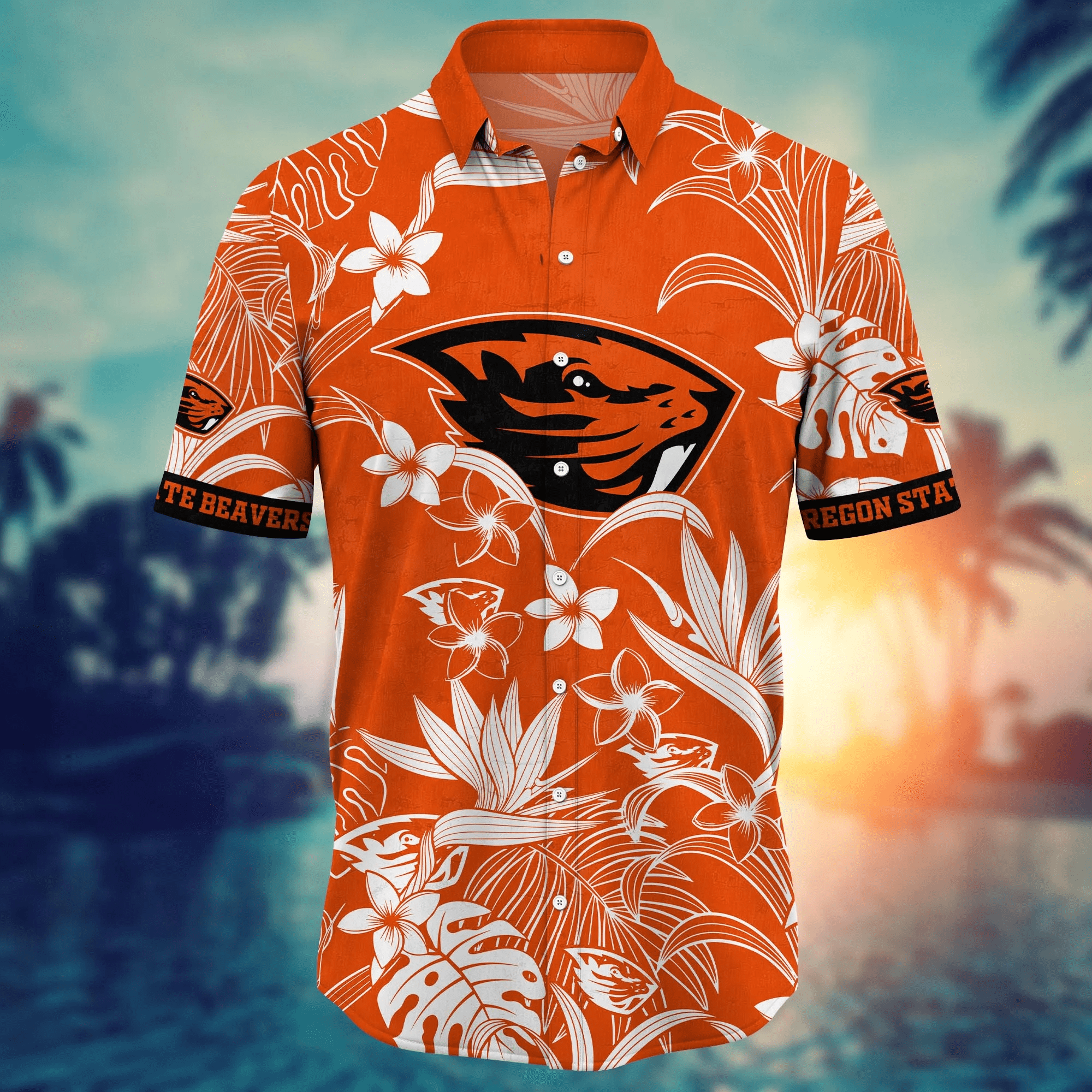 Oregon State Beavers NCAA Hawaiian Shirt Starry Nightstime Aloha Shirt