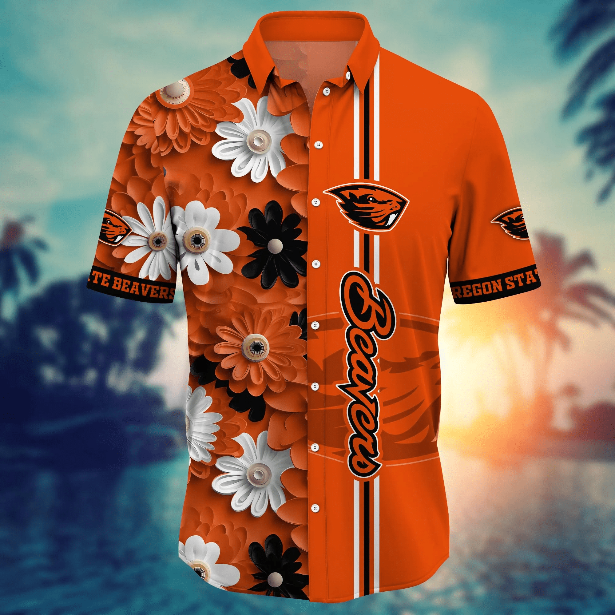 Oregon State Beavers NCAA Hawaiian Shirt Sunlit Aloha Shirt