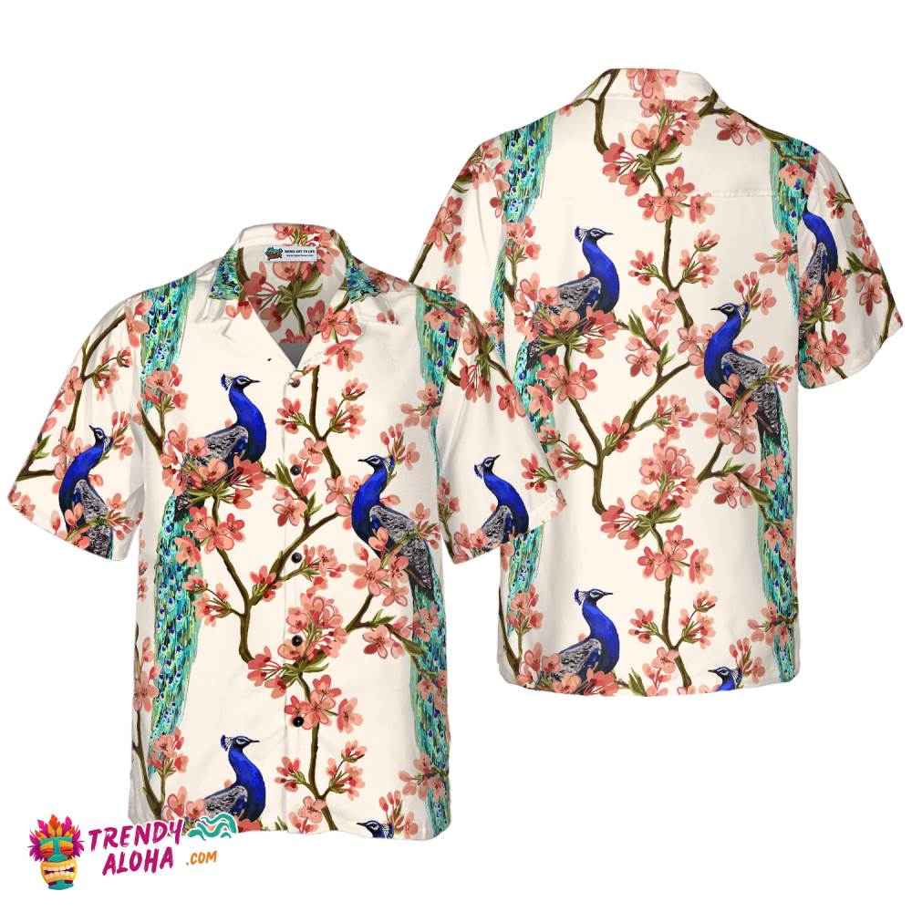 Oriental Peacock Hawaiian Shirt Oriental Peacock Hawaiian Shirt