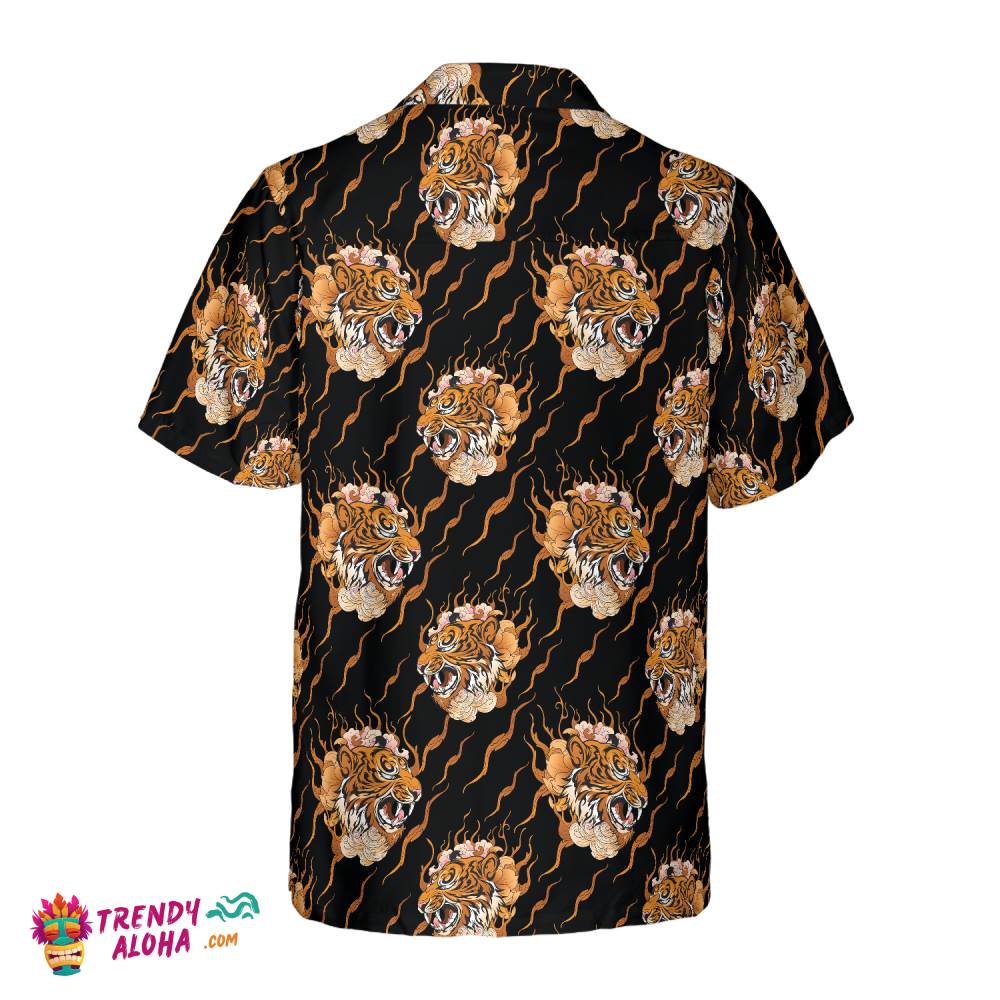 Oriental Tattoo Style Tiger Hawaiian Shirt