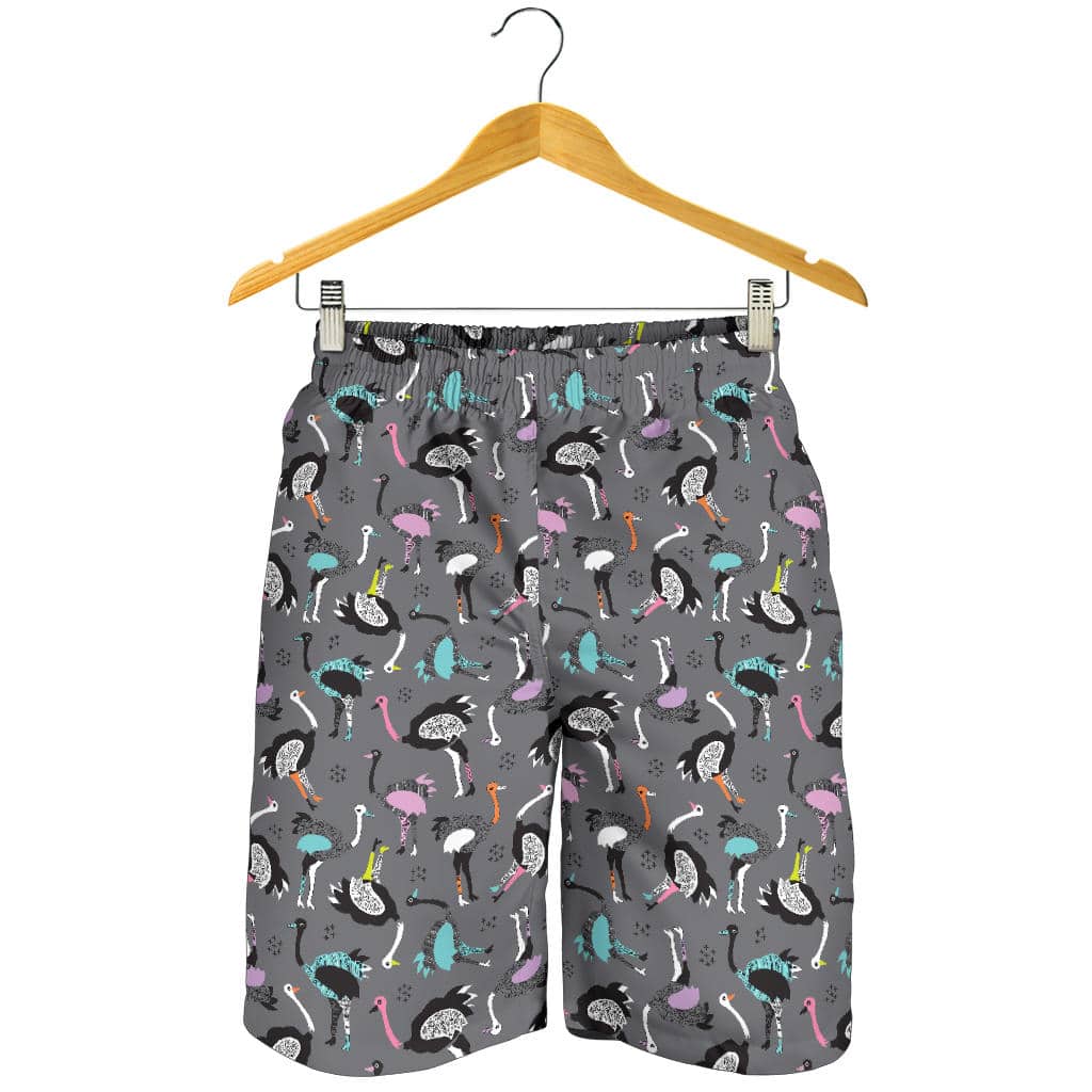 Ostrich Pattern Print Design 01 For Men Women Kid Shorts