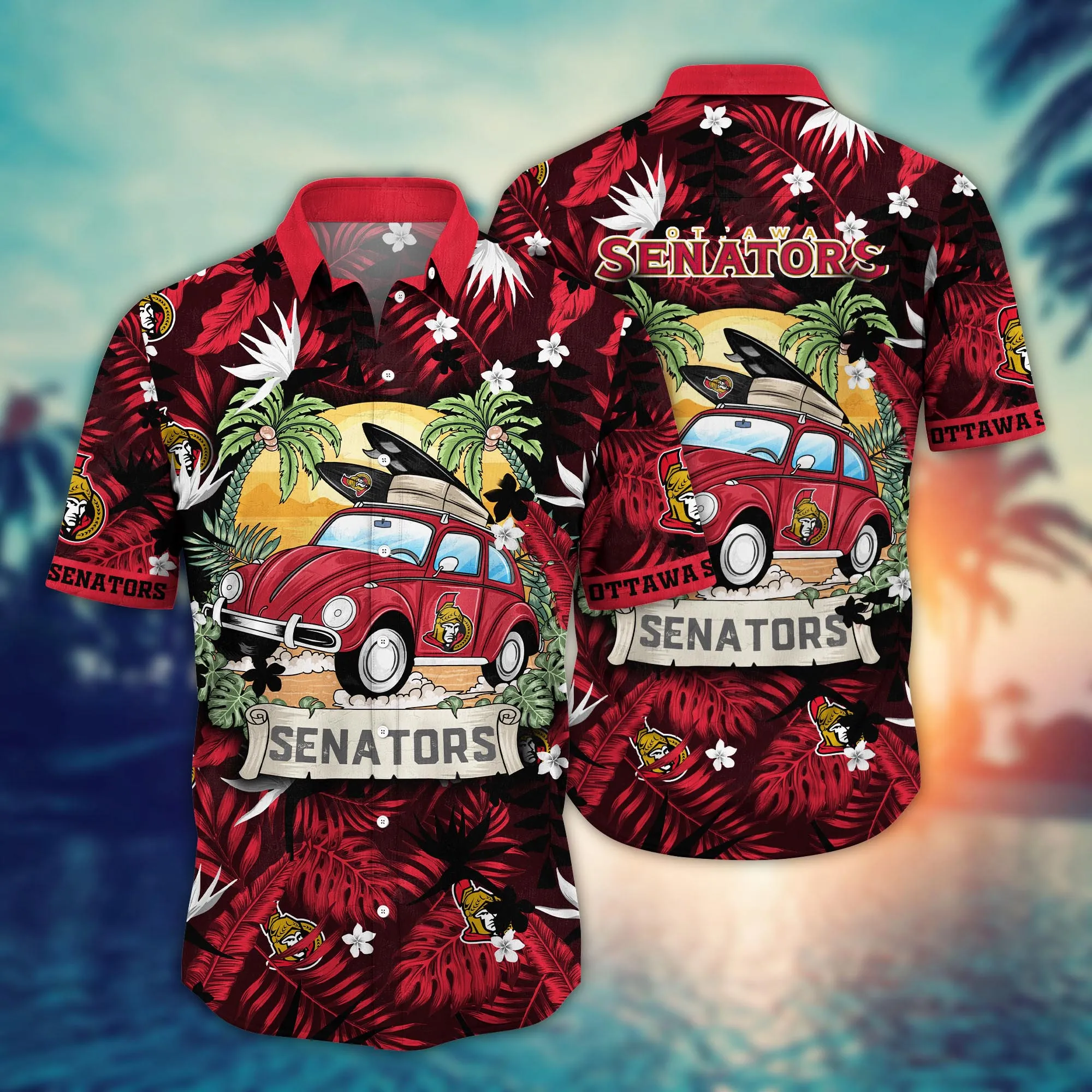 Ottawa Senators NHL Hawaiian Shirt Julytime Aloha Shirt Ottawa Senators NHL Hawaiian Shirt Julytime Aloha Shirt