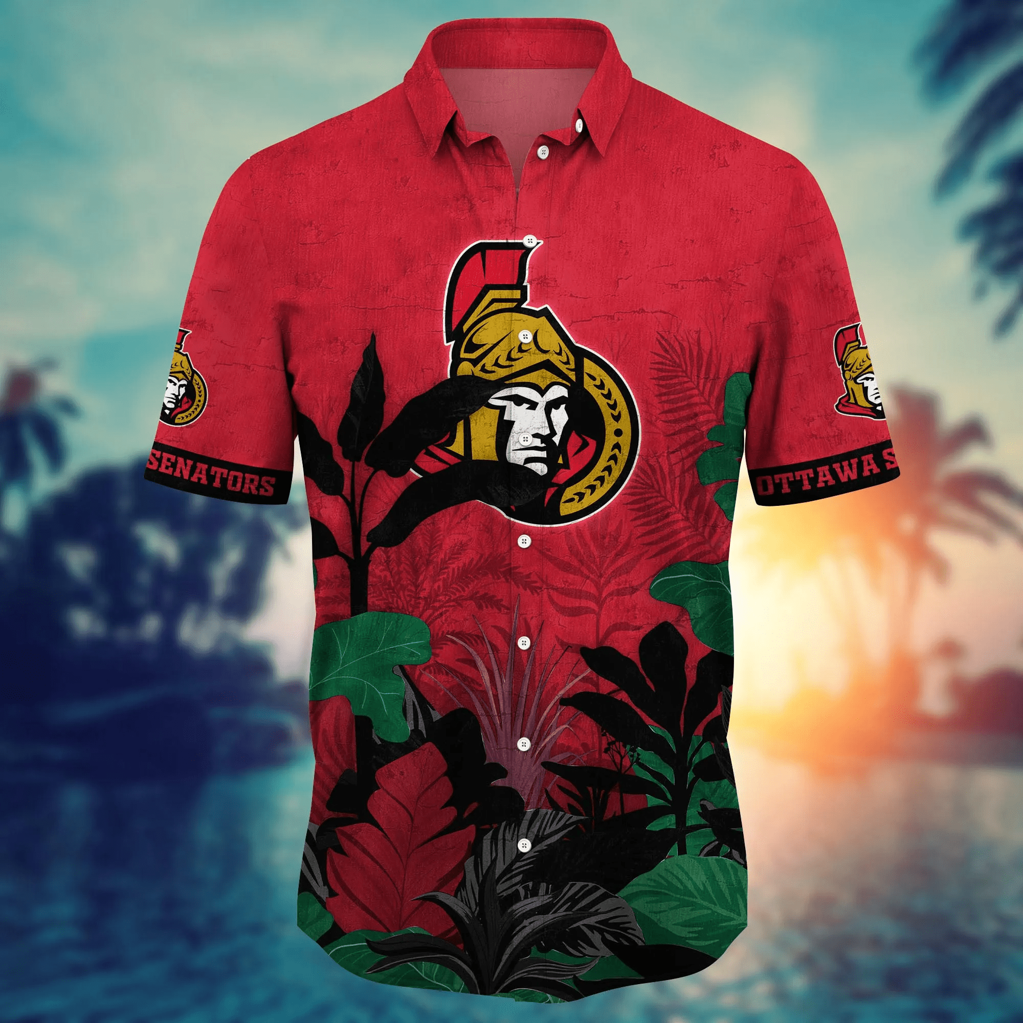 Ottawa Senators NHL Hawaiian Shirt Ocean Waves Aloha Shirt
