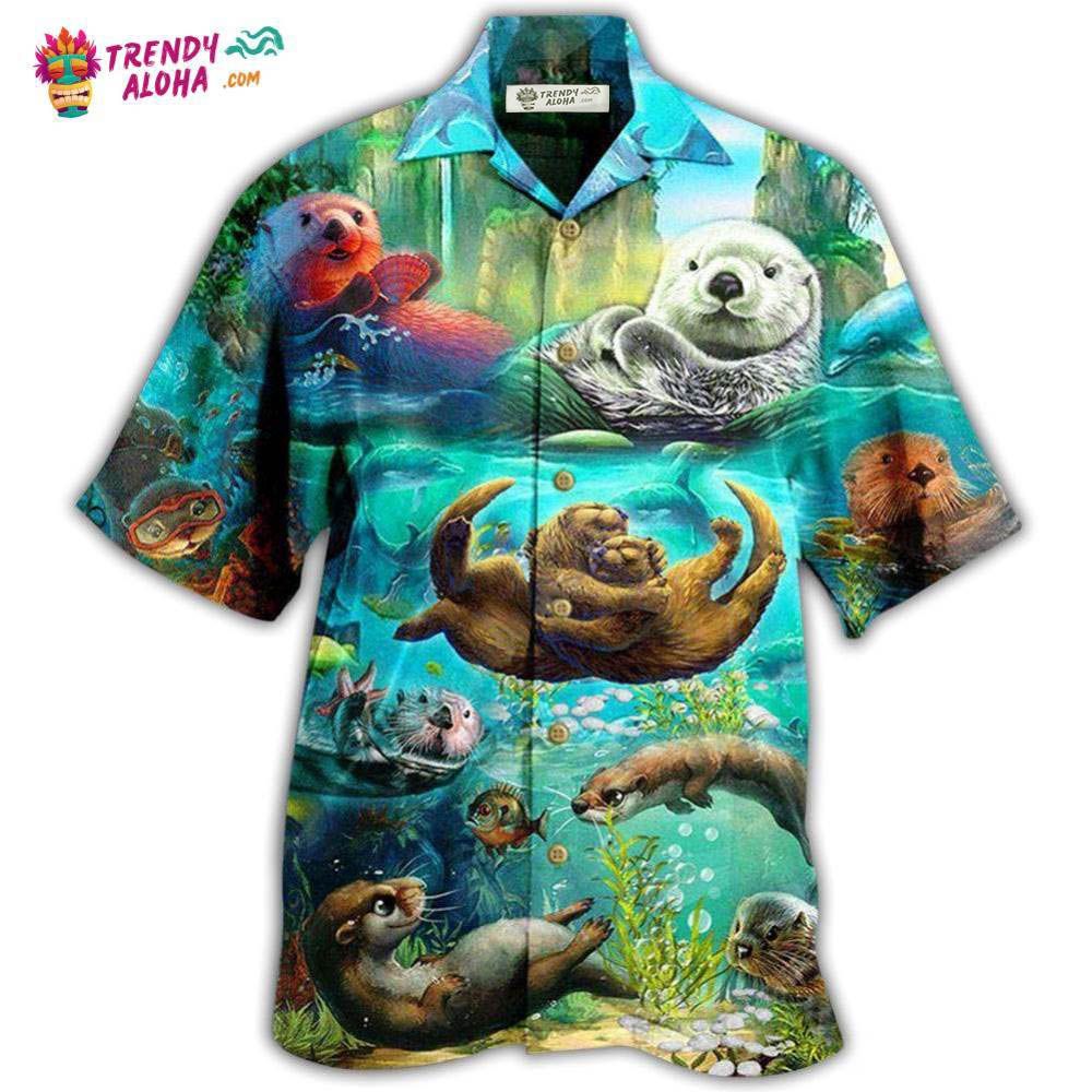 Otter Animals You Are My Otter Half In The Ocean Hawaiian Shirt – Trendy Aloha Otter Animals You Are My Otter Half In The Ocean Hawaiian Shirt – Trendy Aloha