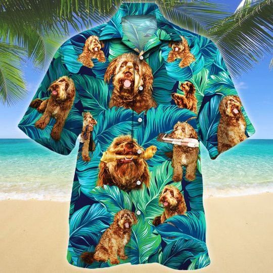 Otterhound Dog Lovers Hawaiian Style For Summertime All Printed 3D Hawaiian Shirt