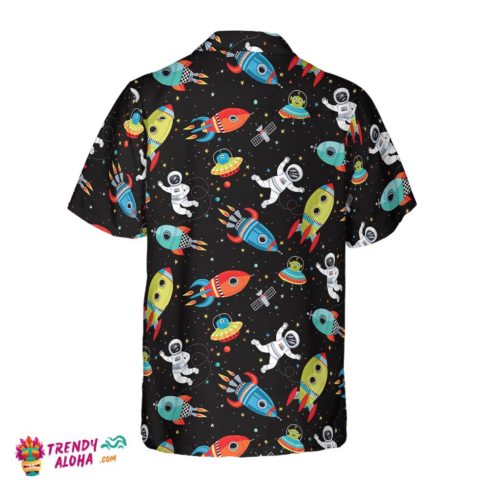 Outer Space Astronaut Cute Hawaiian Shirt